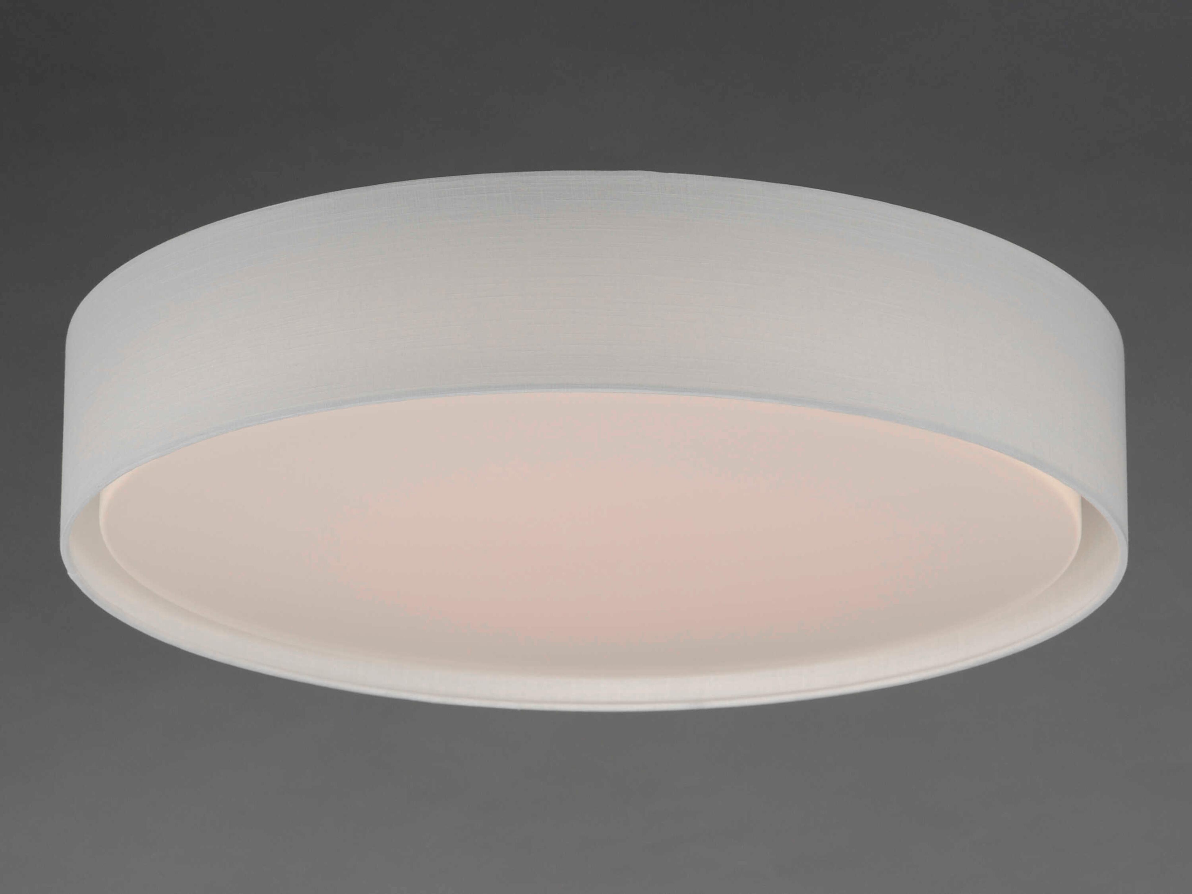 Maxim Lighting Prime 1-Light White Linen LED Drum Flush Mount