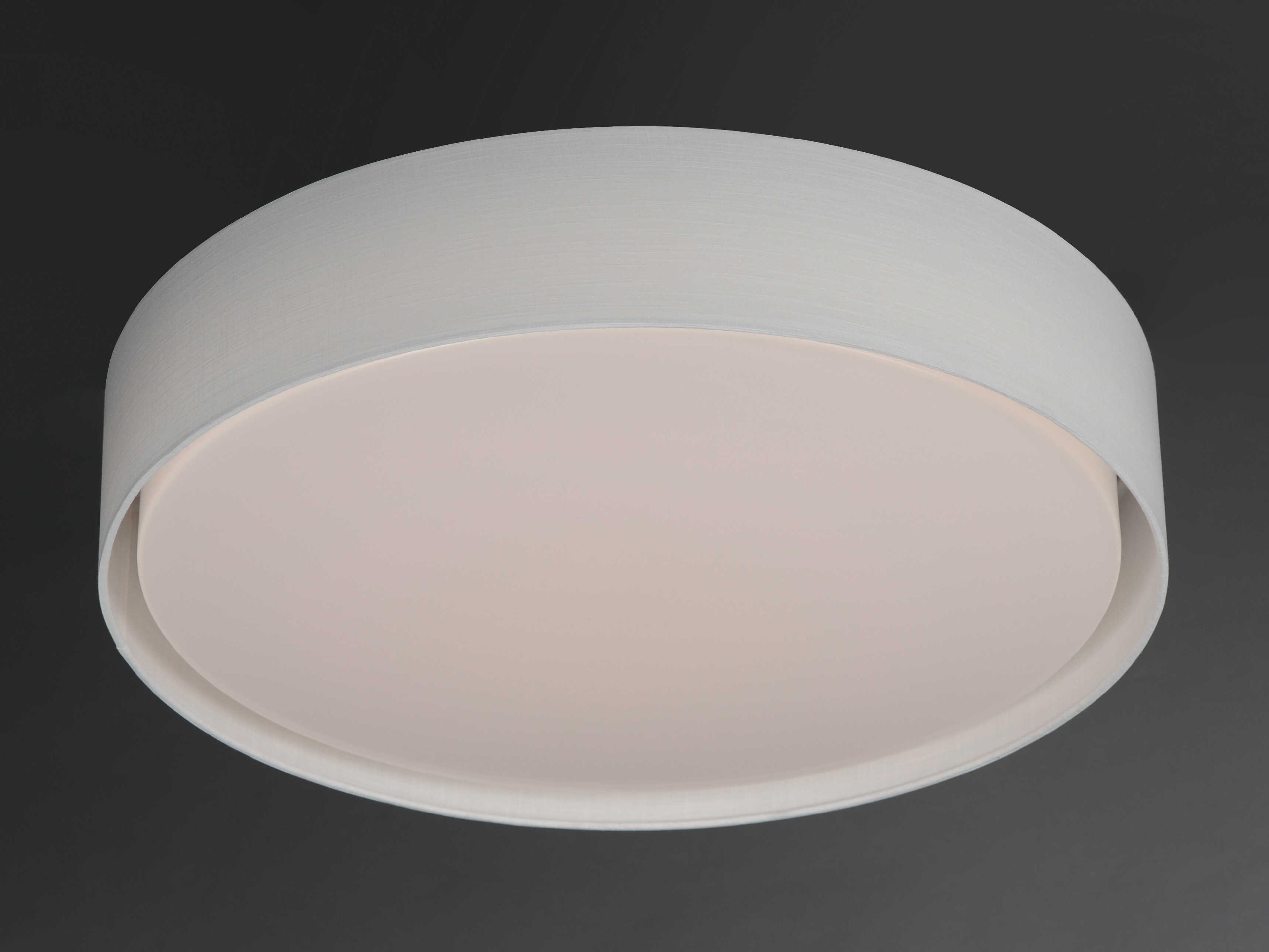 Maxim Lighting Prime 1-Light White Linen LED Drum Flush Mount