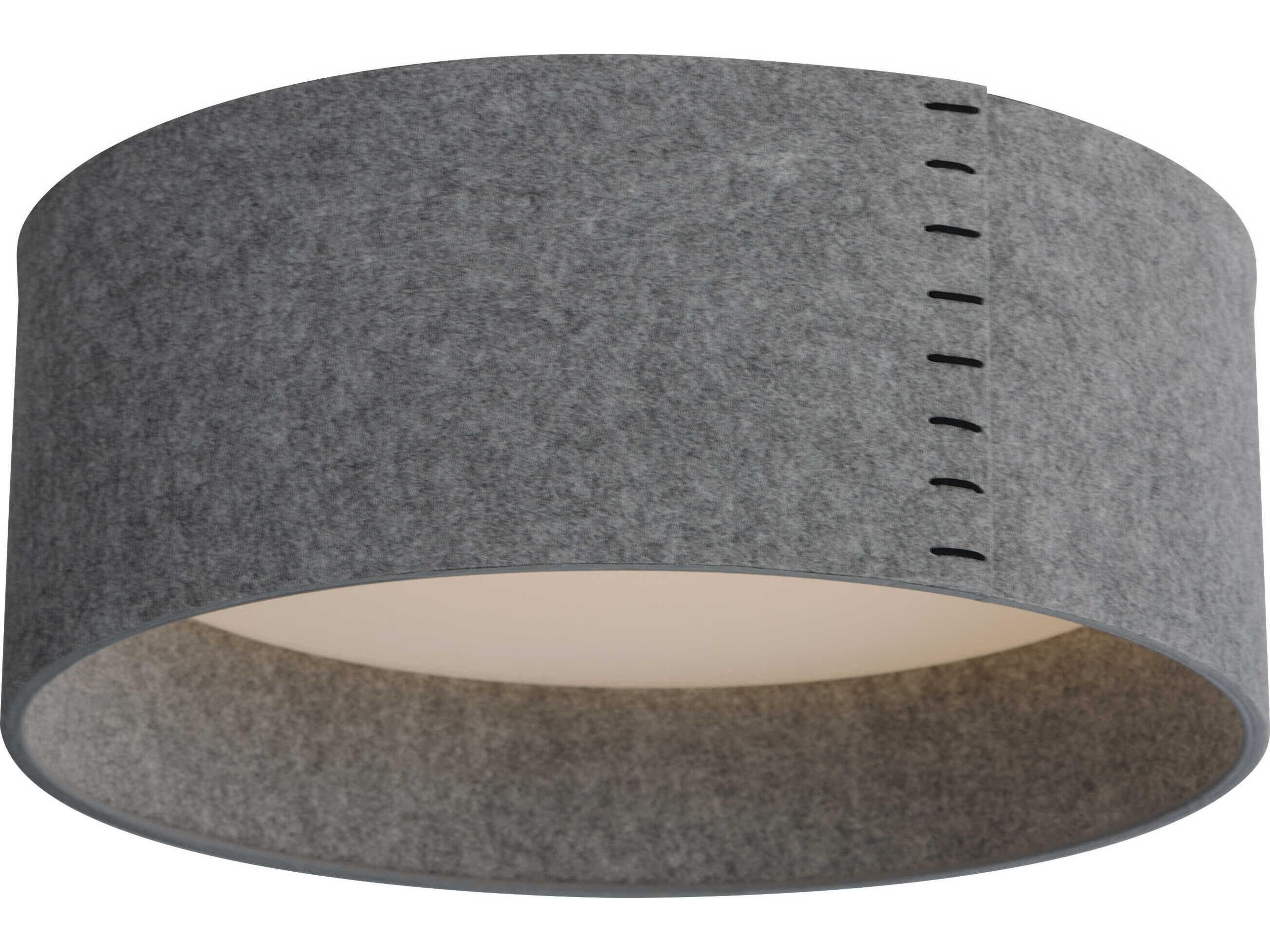 Prime 1-Light Gray LED Drum Flush Mount