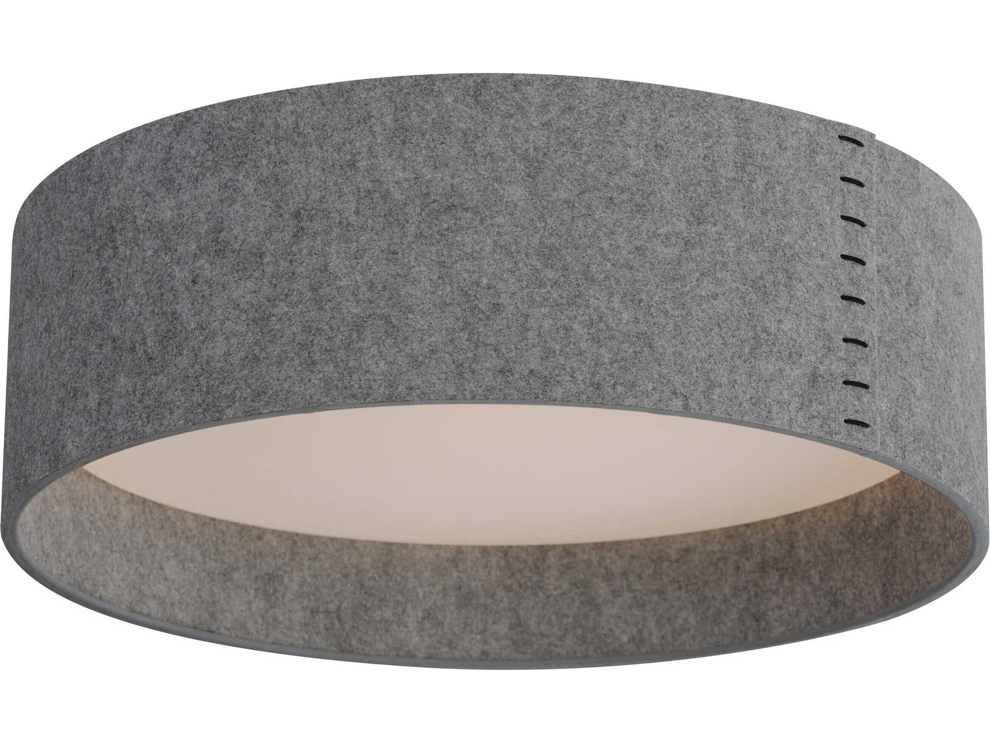 Prime 1-Light Gray LED Drum Flush Mount