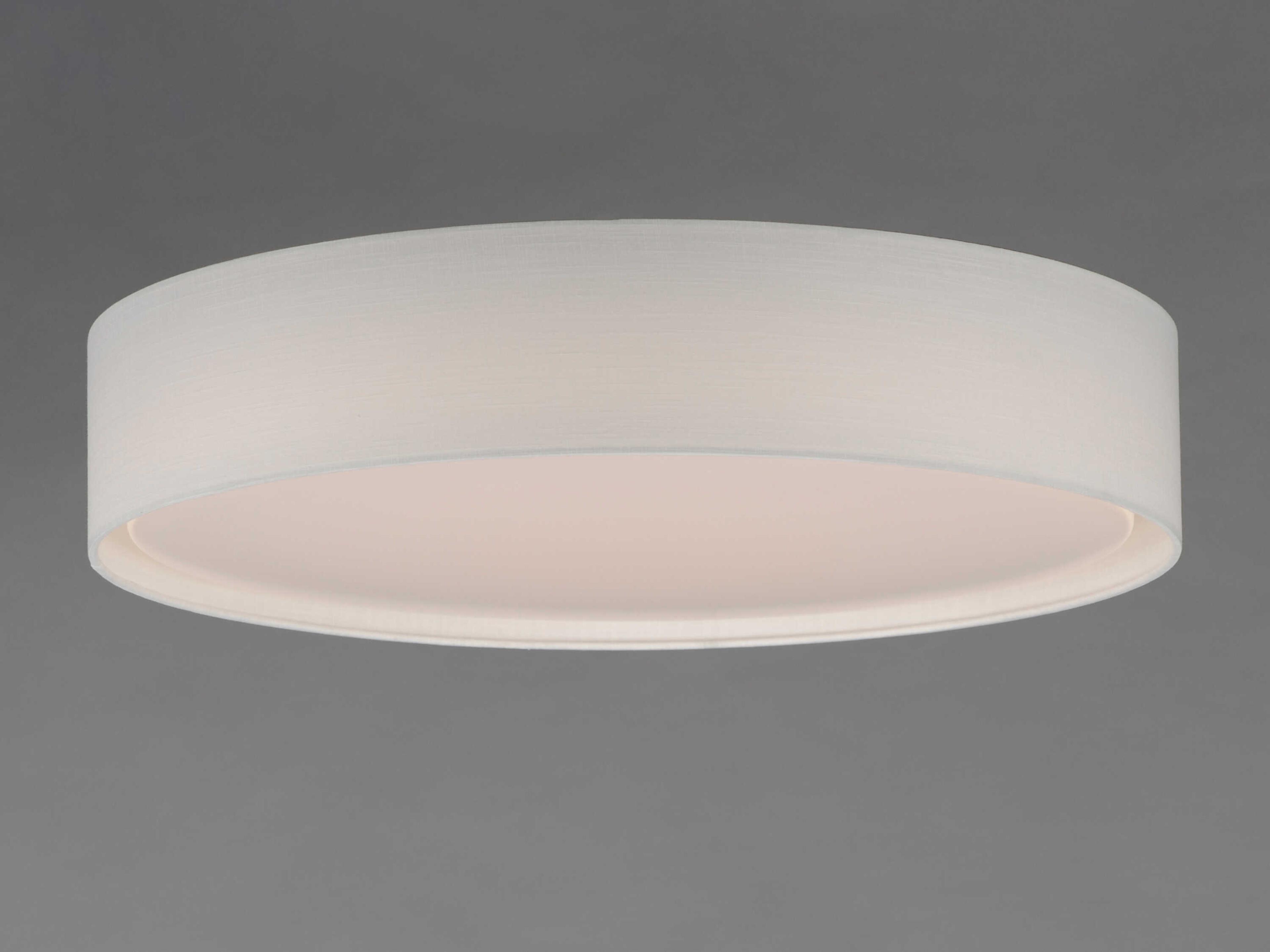 Maxim Lighting Prime 1-Light White Linen LED Drum Flush Mount