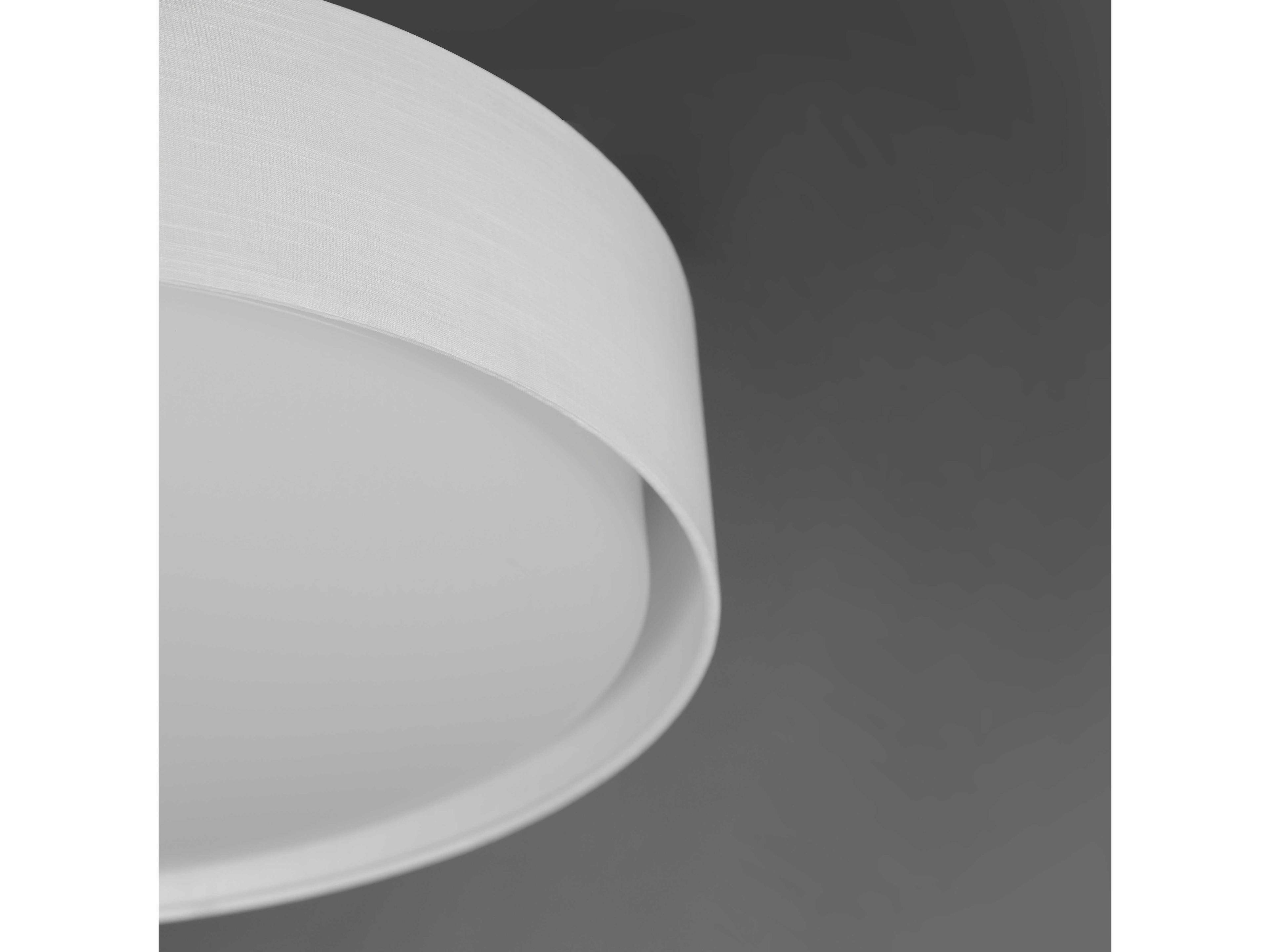Maxim Lighting Prime 1-Light White Linen LED Drum Flush Mount