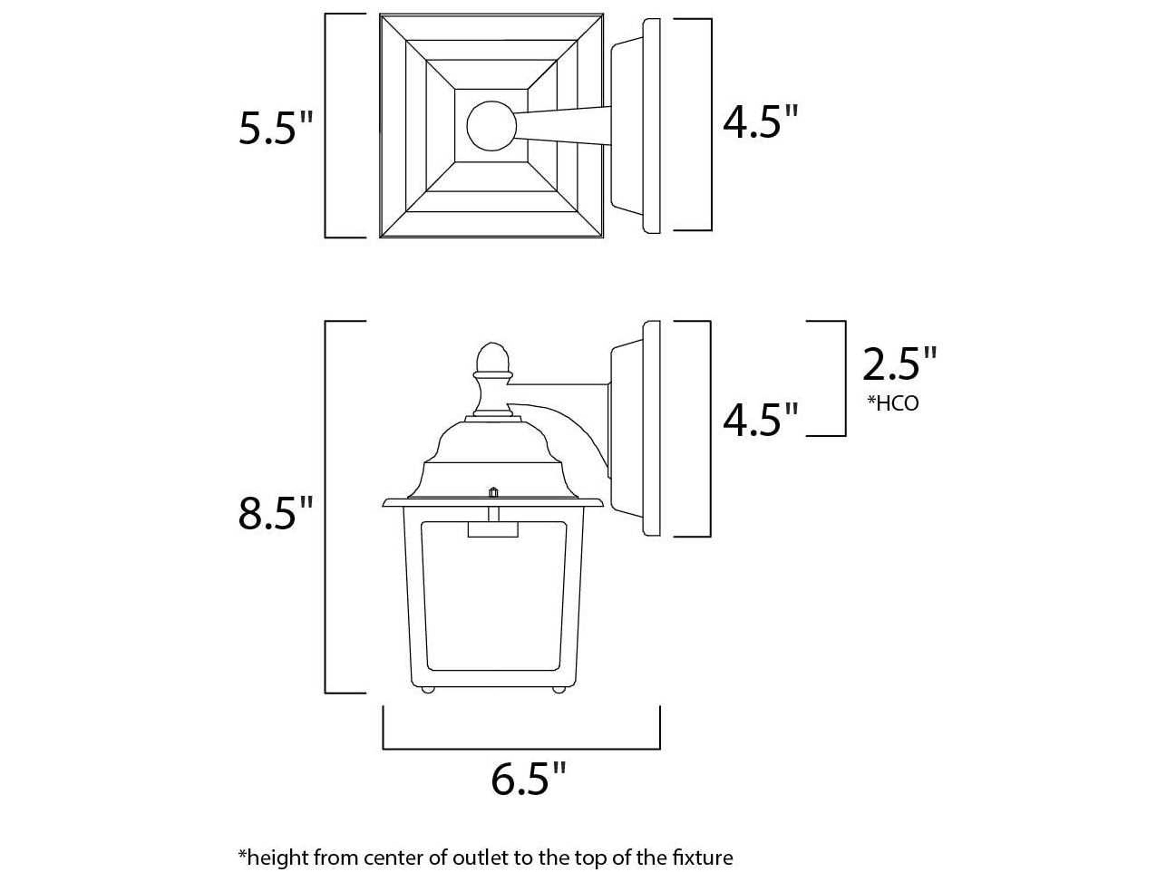 Maxim Lighting Builder Cast & Clear Glass Outdoor Wall Light
