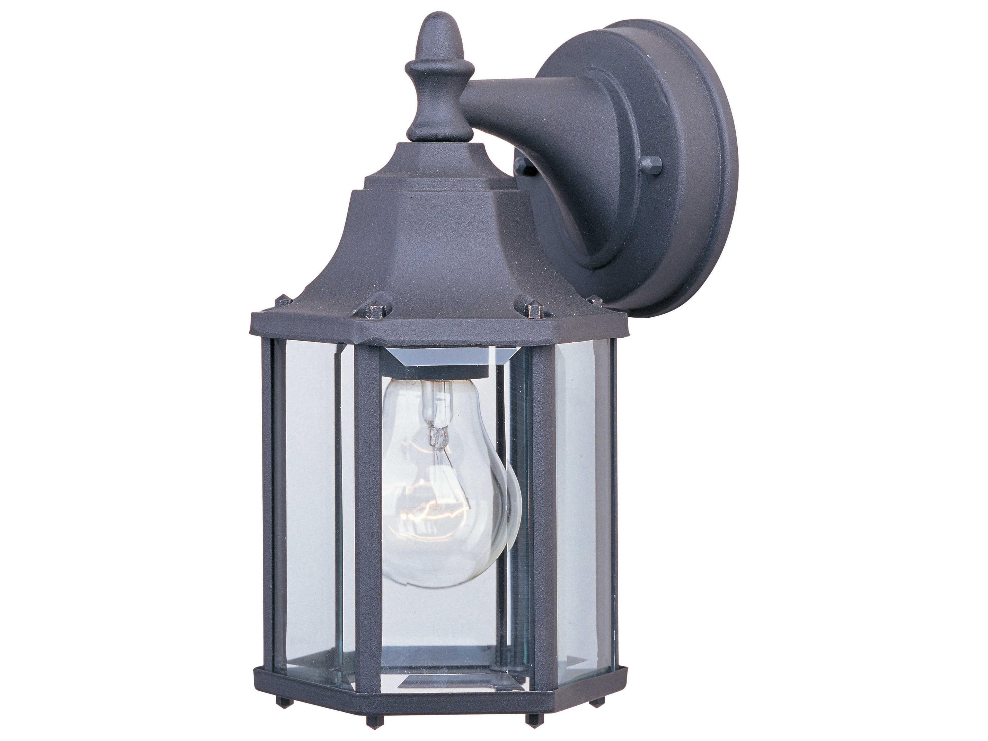 Builder Cast Black & Clear Glass Outdoor Wall Light