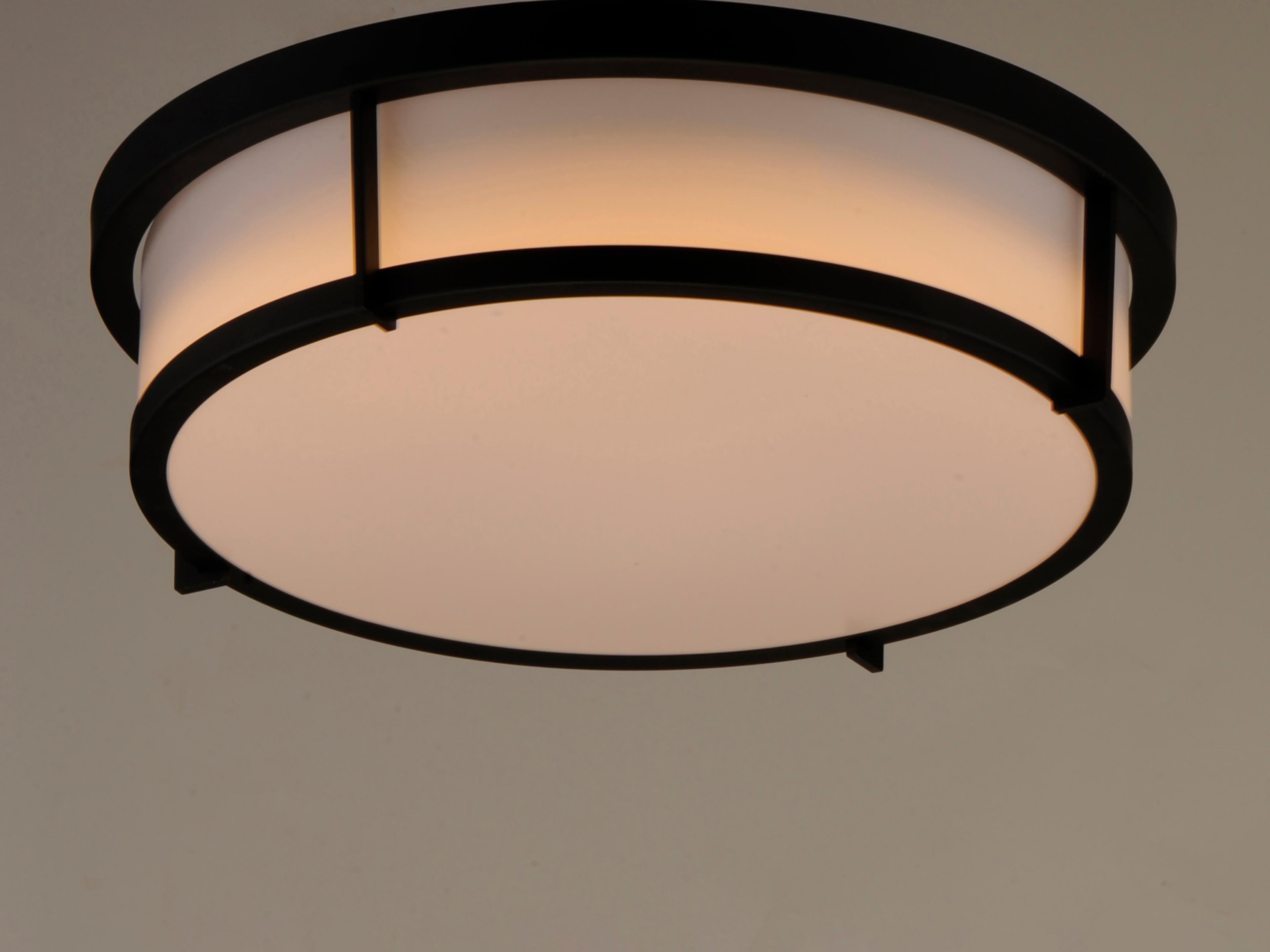 Maxim Lighting Rogue 2-Light Black Drum Flush Mount