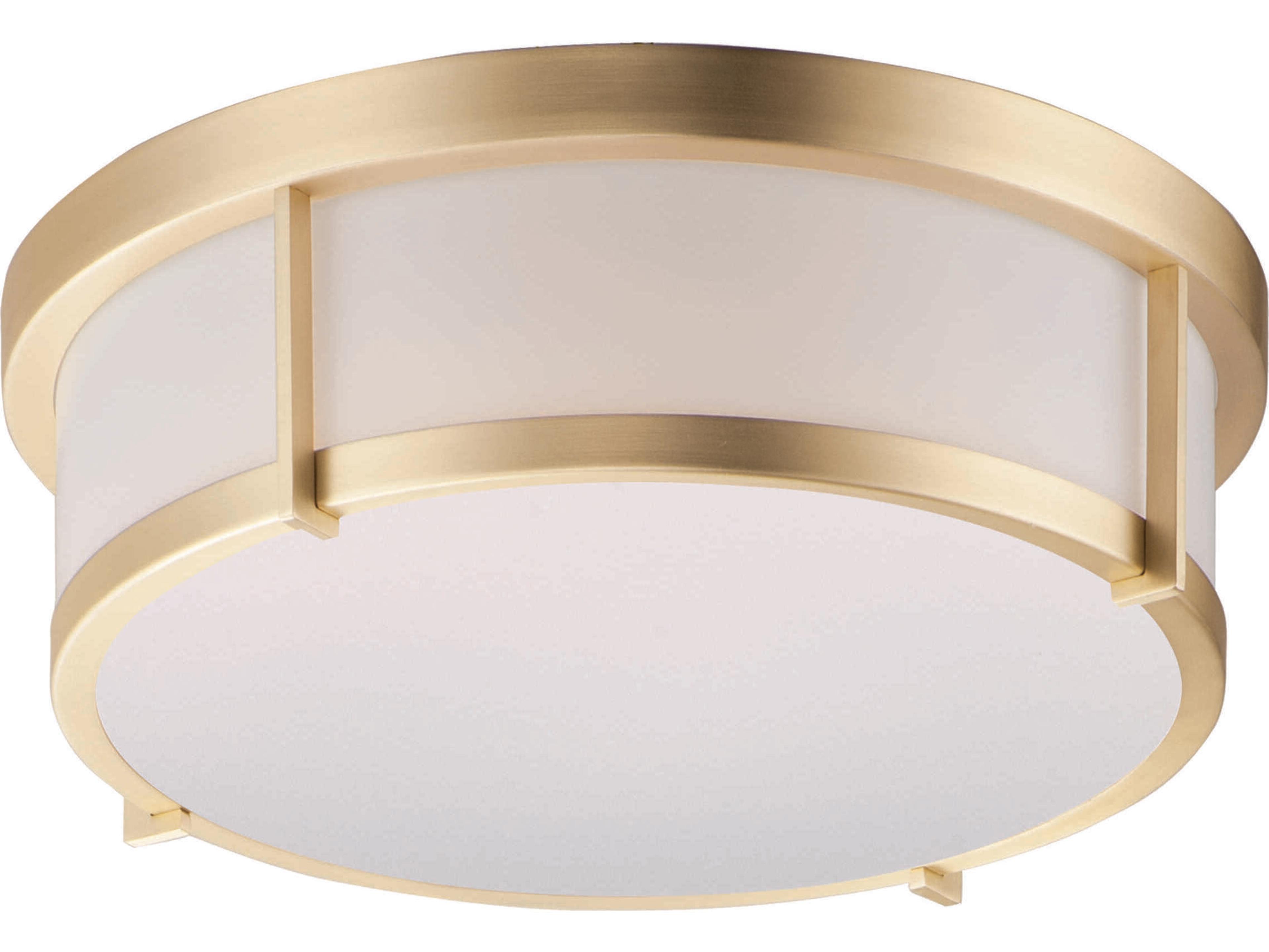 Rogue 1-Light Satin Brass LED Round Flush Mount