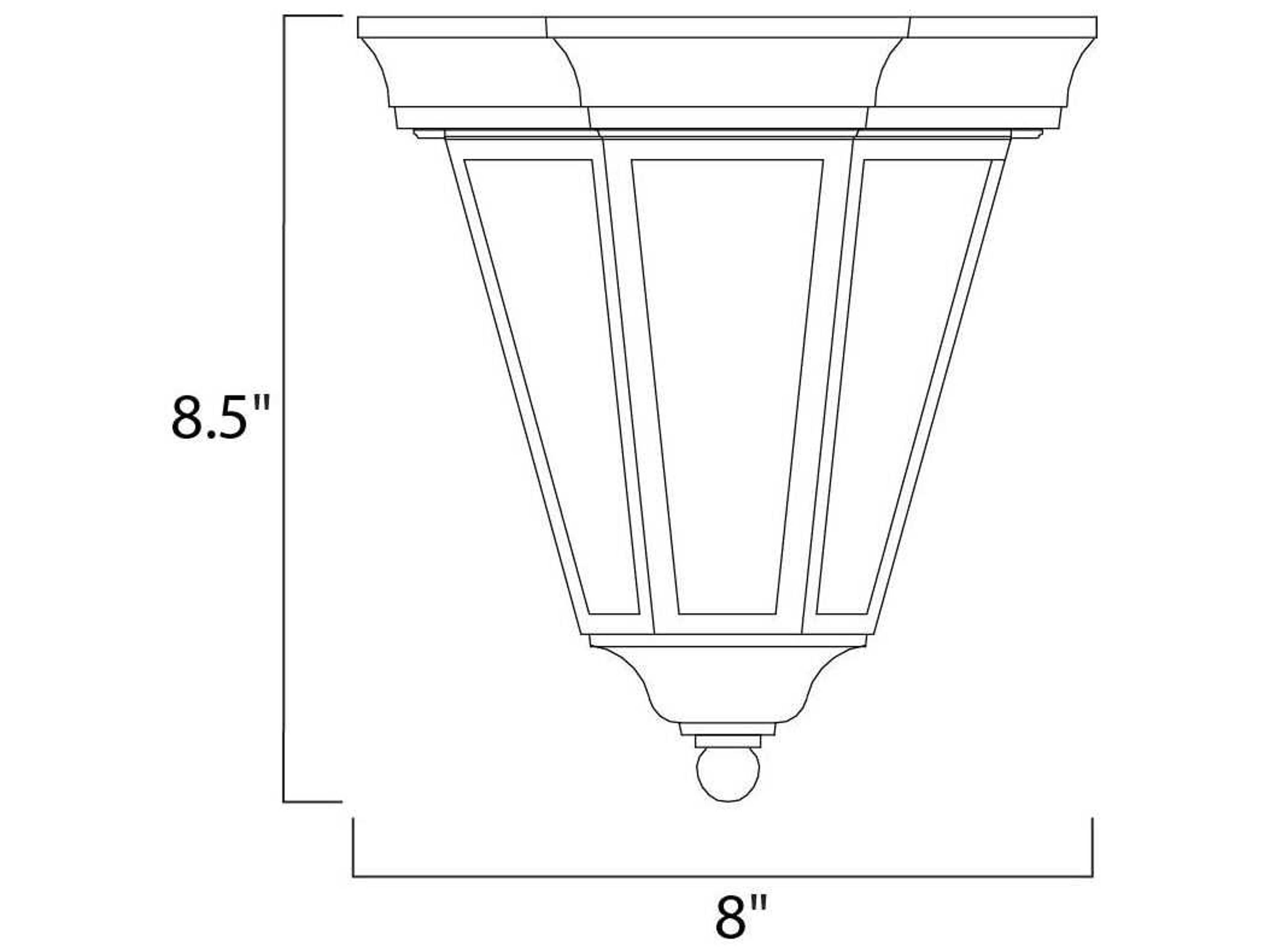 Maxim Lighting Westlake Black & Clear Glass Incandescent Outdoor Ceiling Light