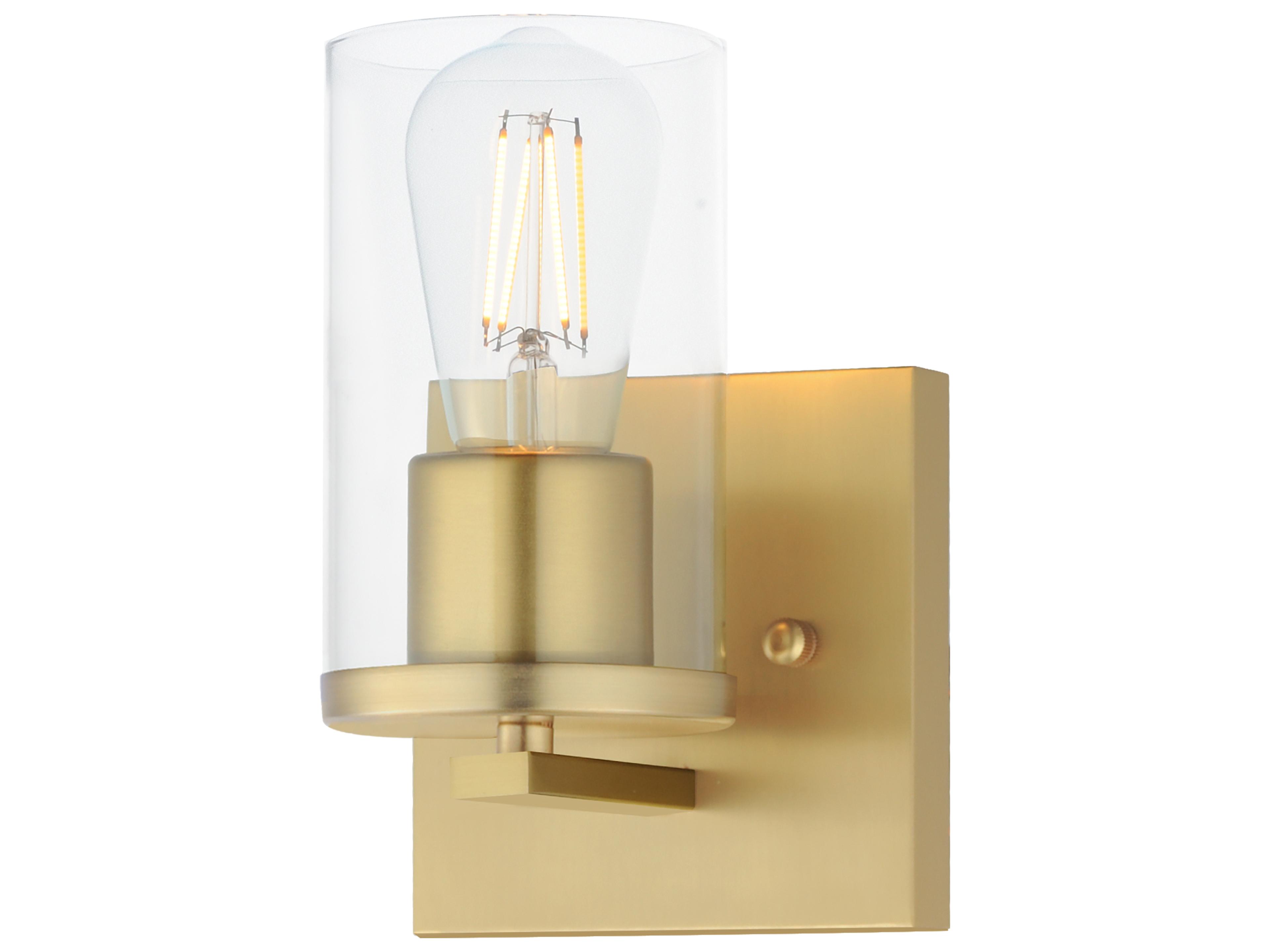 Lateral 1- Light Satin Brass Wall Sconce