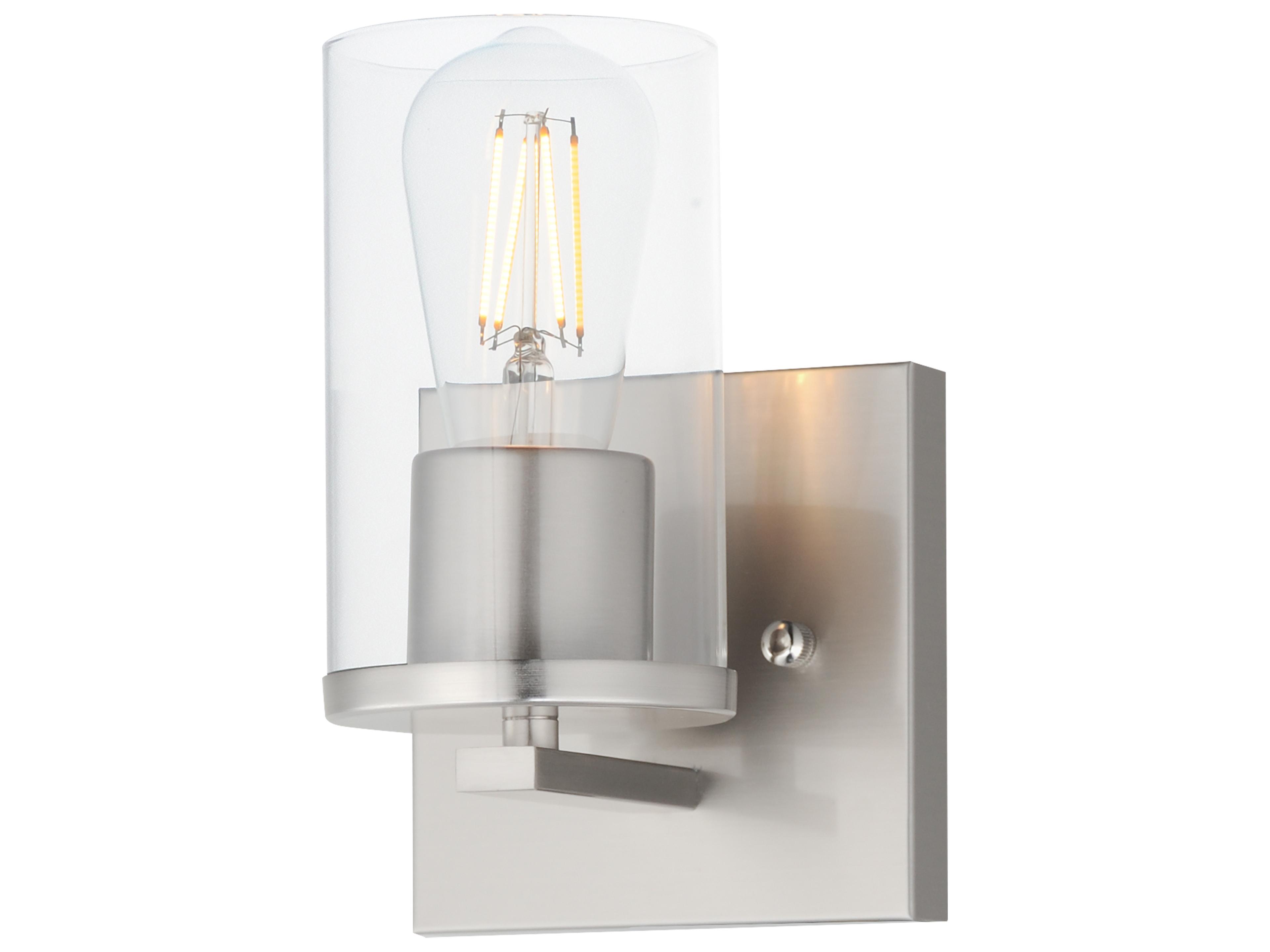 Lateral 1- Light Satin Nickel Wall Sconce