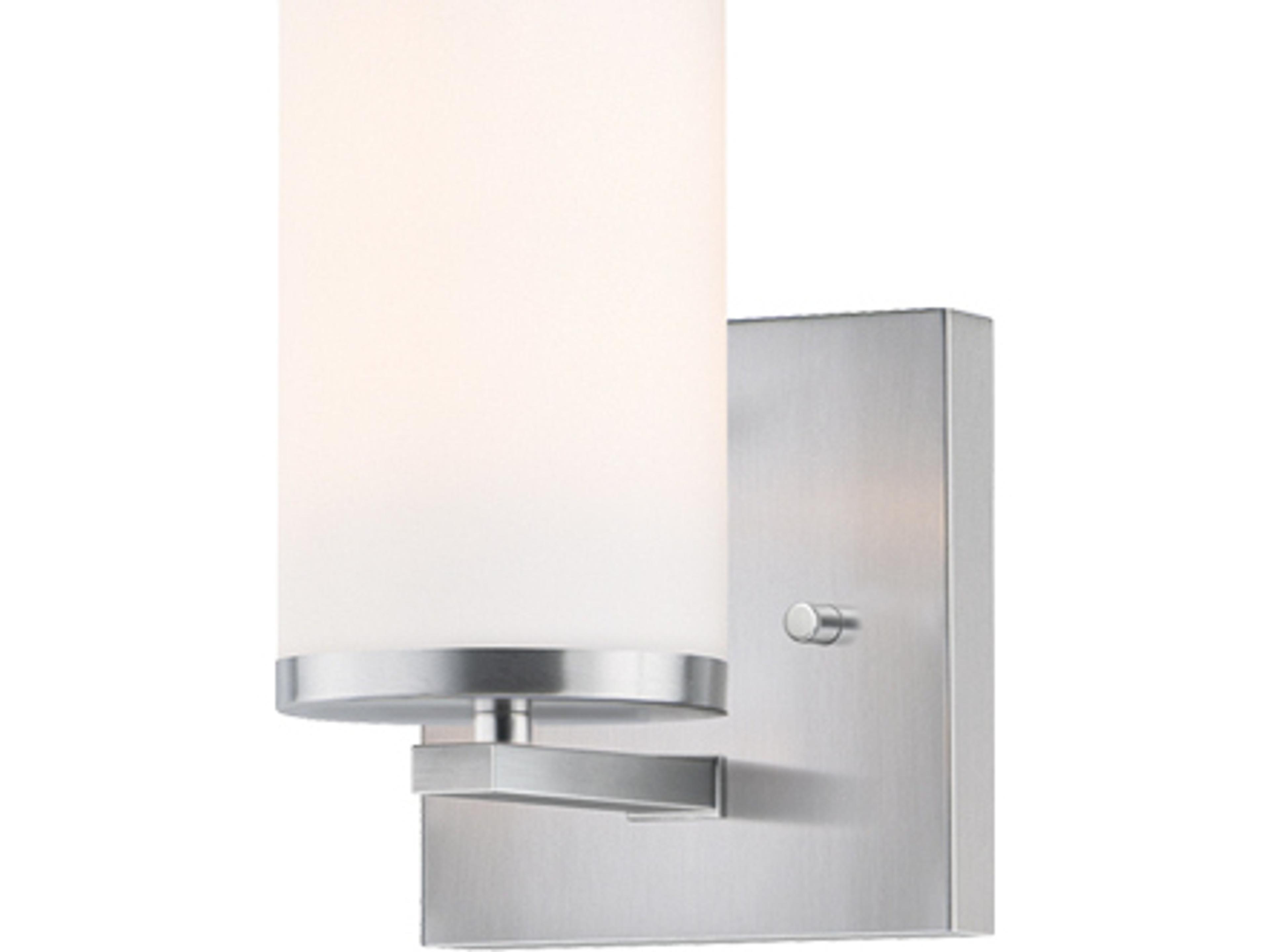 Lateral 1-light Satin Nickel Steel Vanity Light