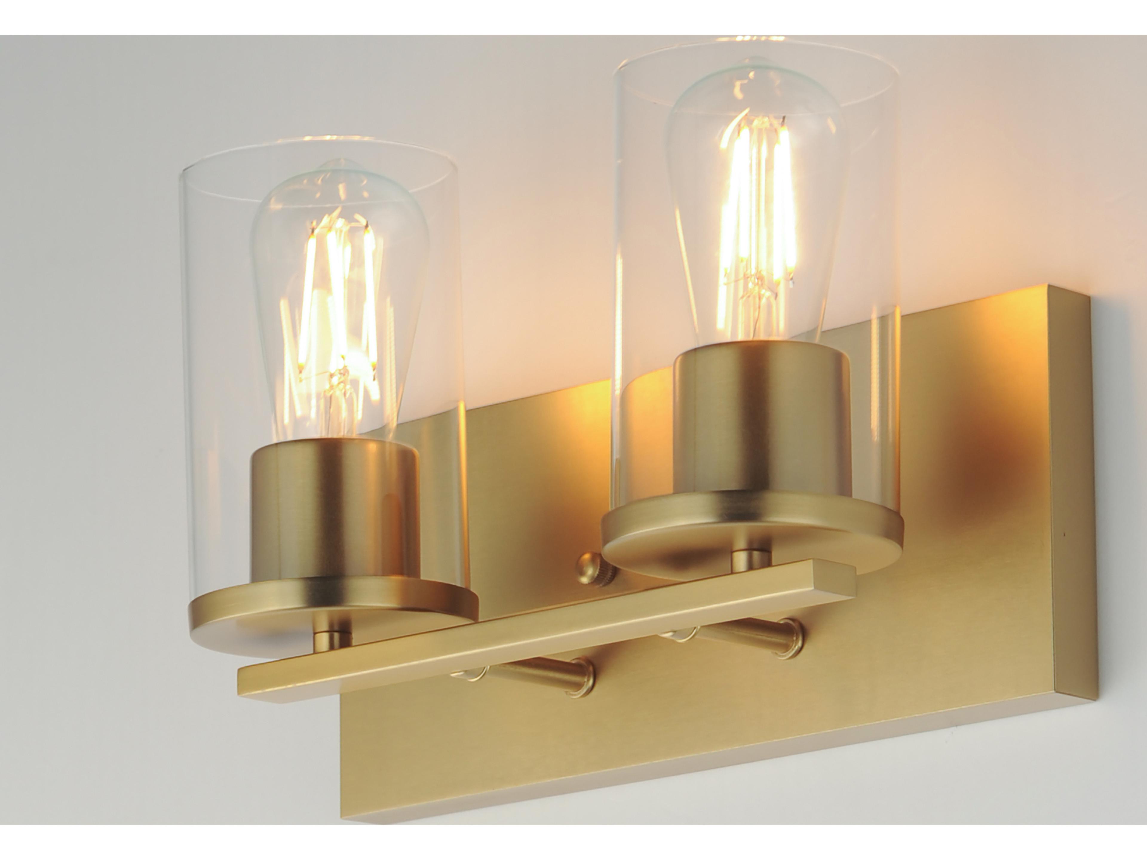 Maxim Lighting Lateral 2- Light Satin Brass Vanity