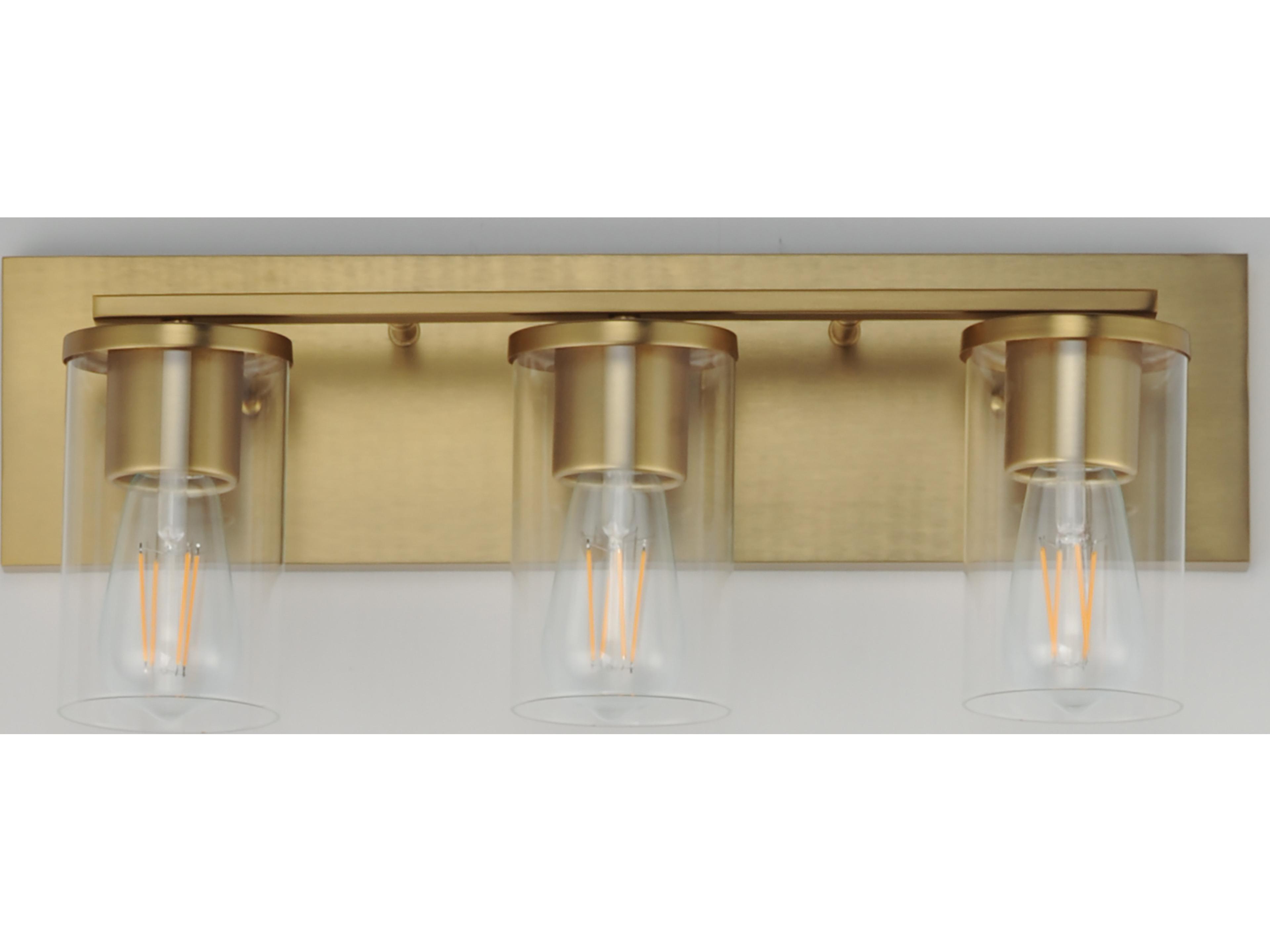 Maxim Lighting Lateral 3- Light Satin Brass Vanity
