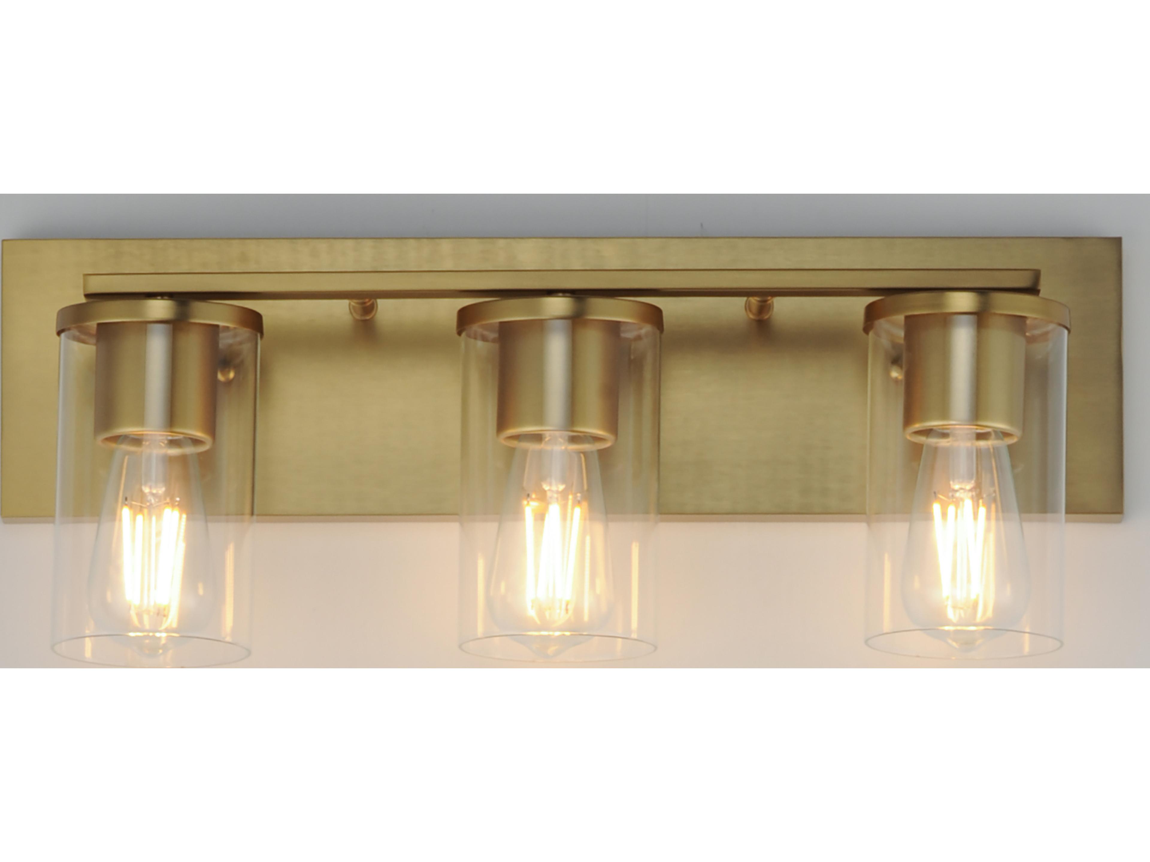 Maxim Lighting Lateral 3- Light Satin Brass Vanity