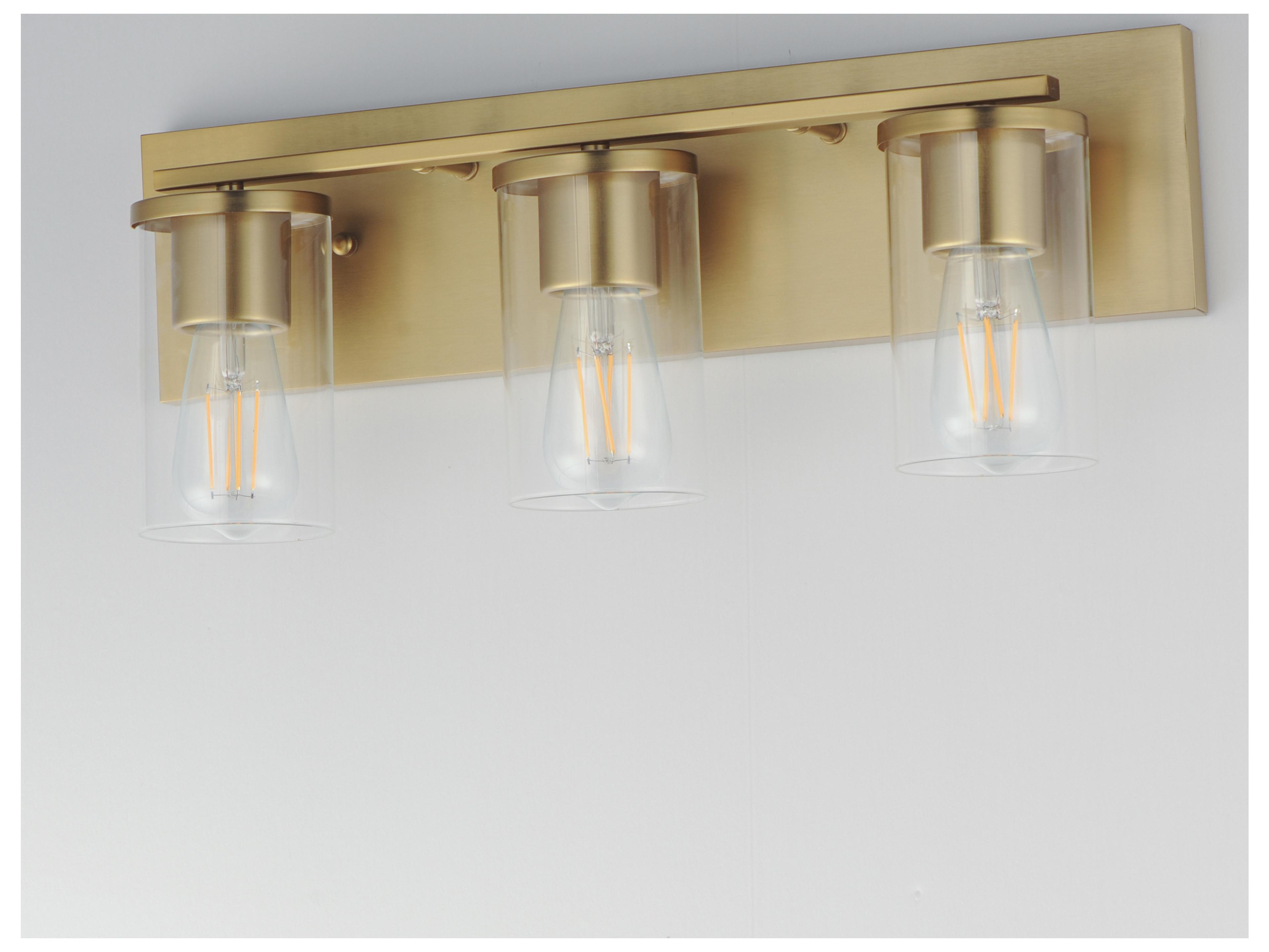 Maxim Lighting Lateral 3- Light Satin Brass Vanity