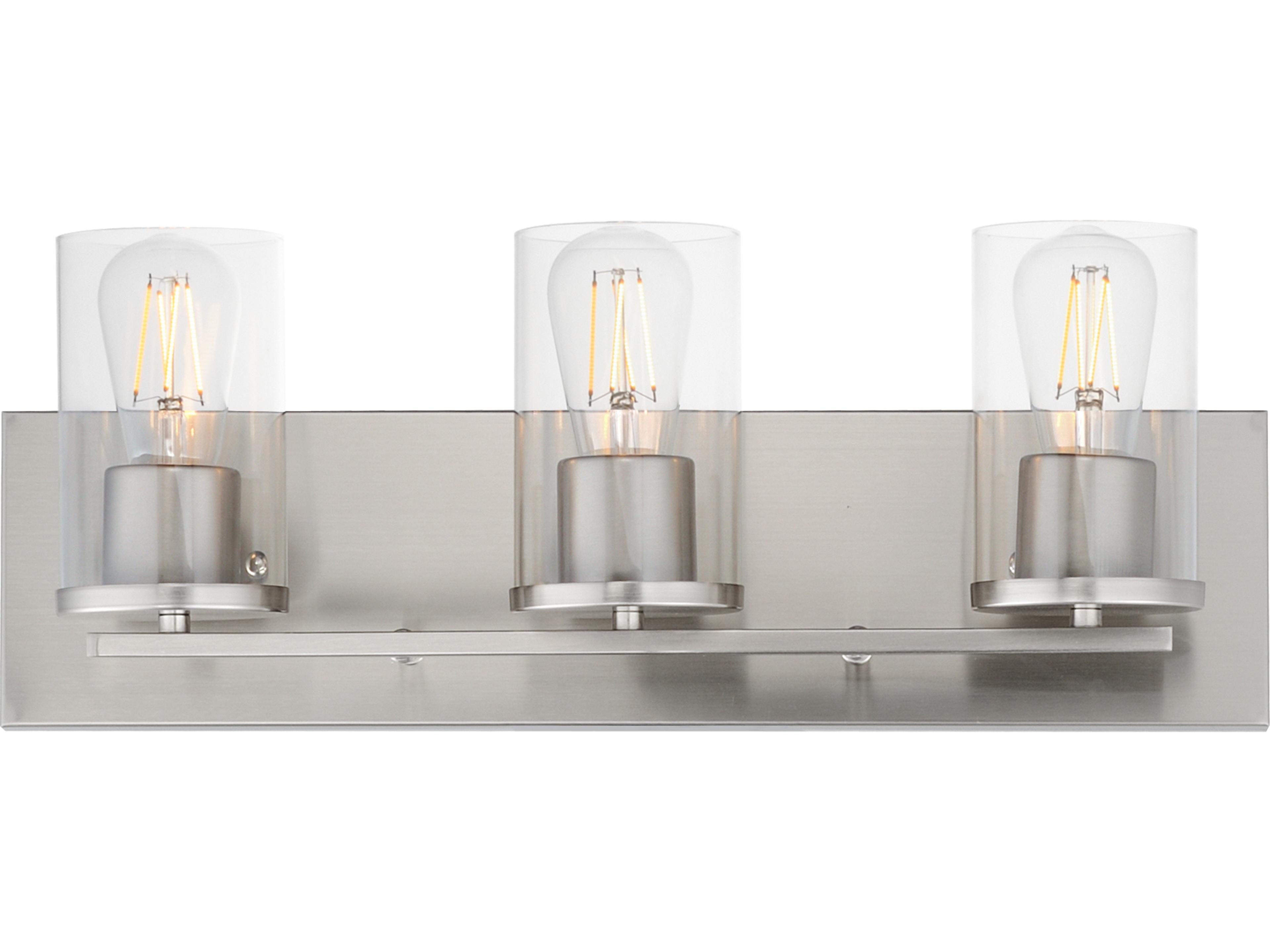 Lateral 3- Light Satin Nickel Vanity