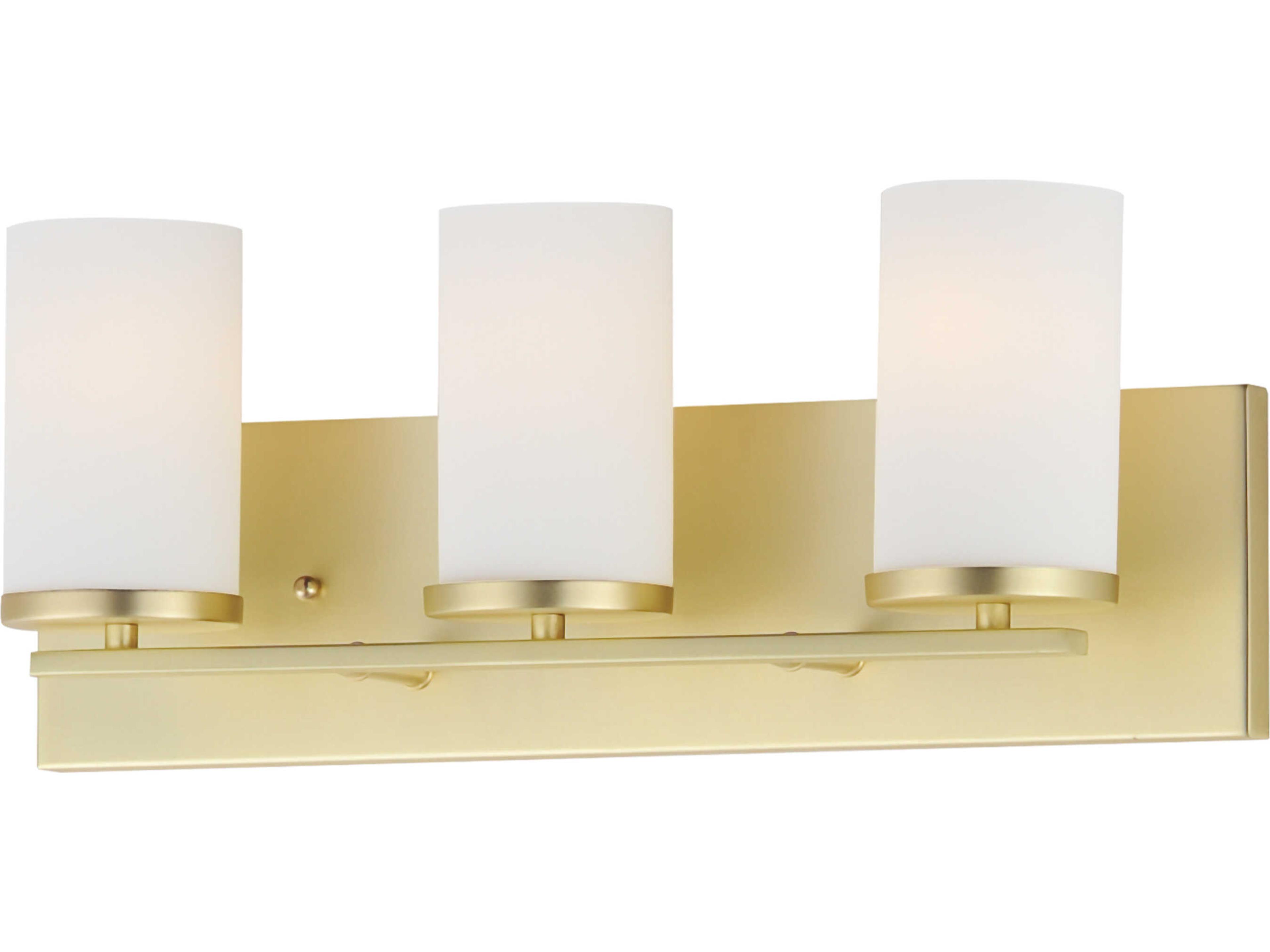 Lateral 3-Light Satin Brass Vanity Light
