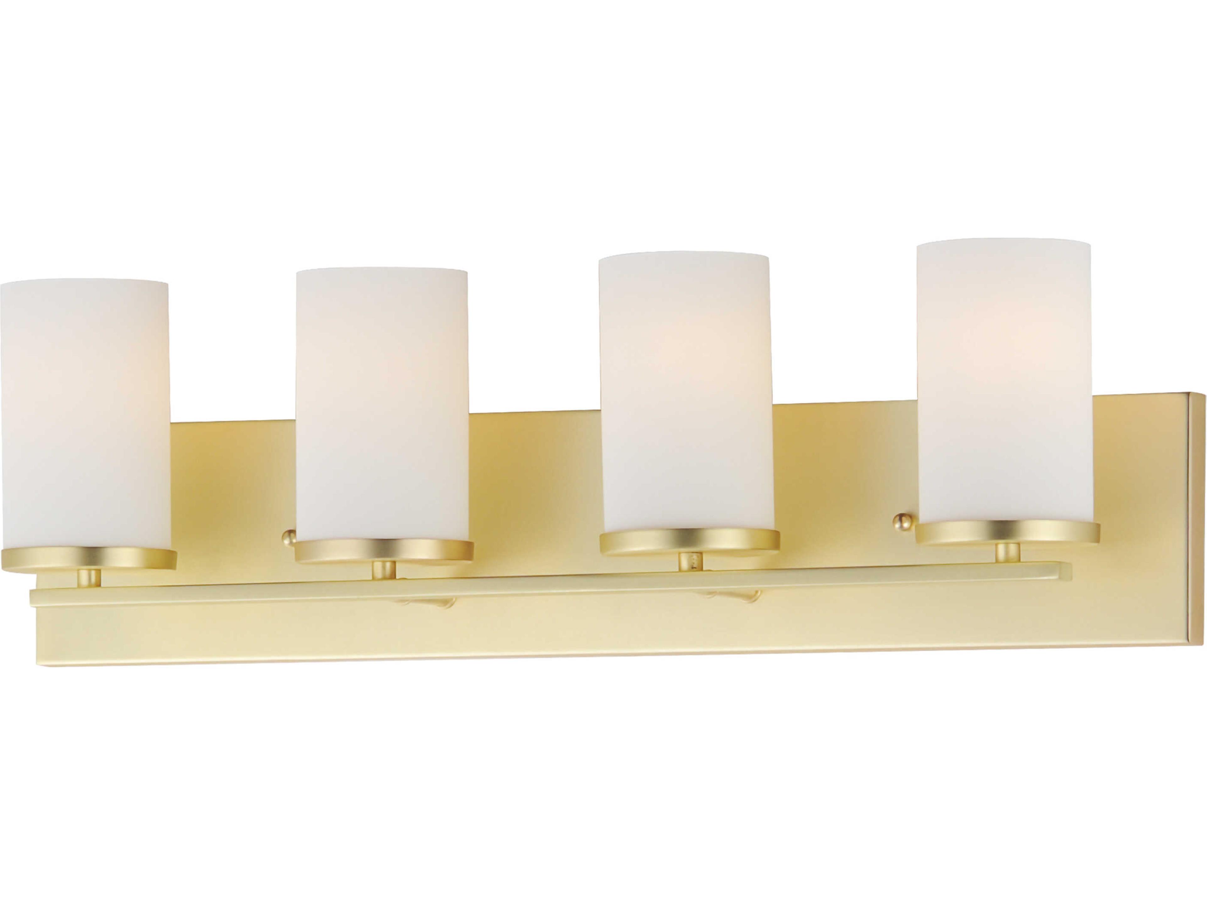 Lateral 4-Light Satin Brass Vanity Light