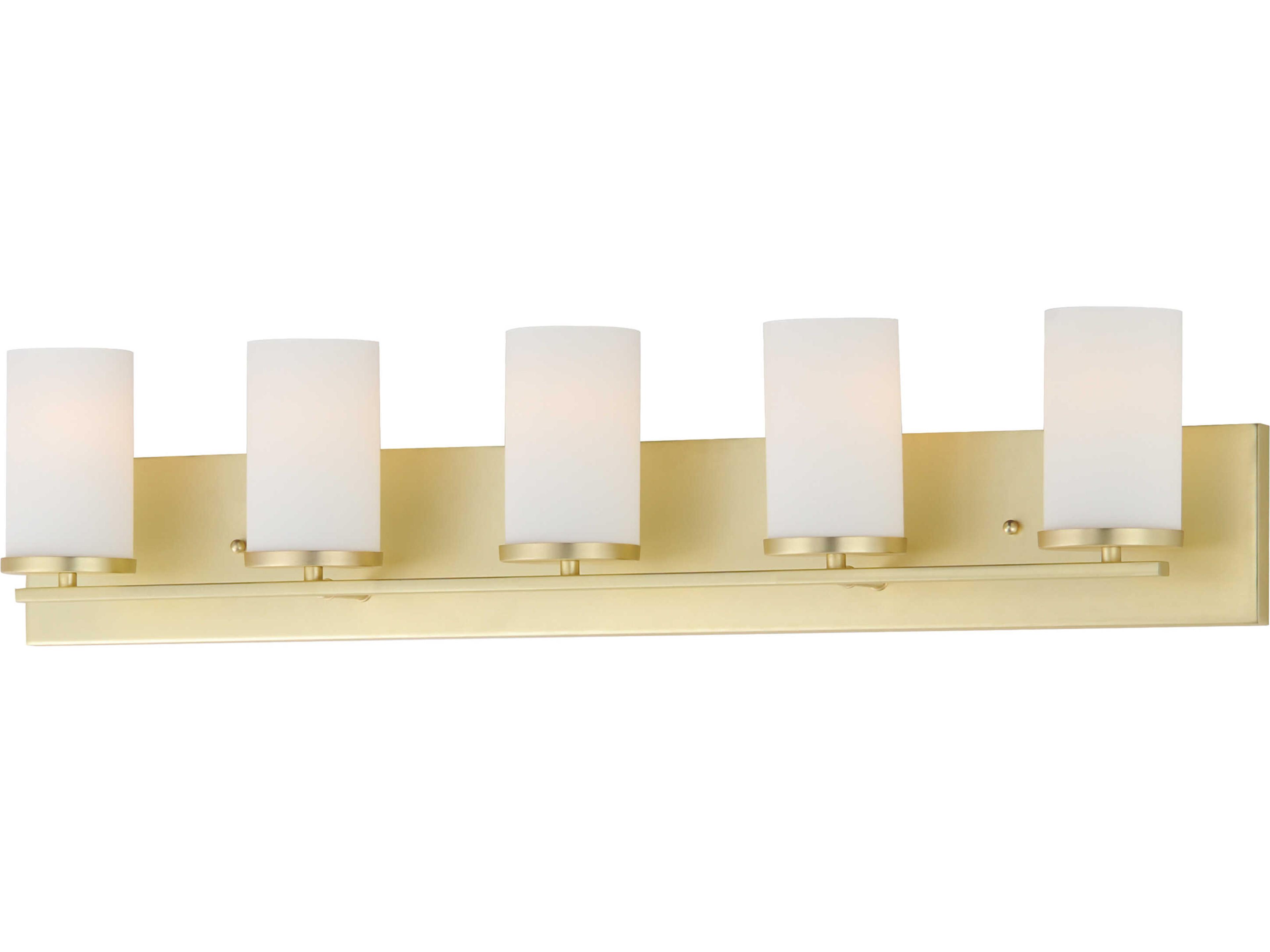 Lateral 5-Light Satin Brass Vanity Light