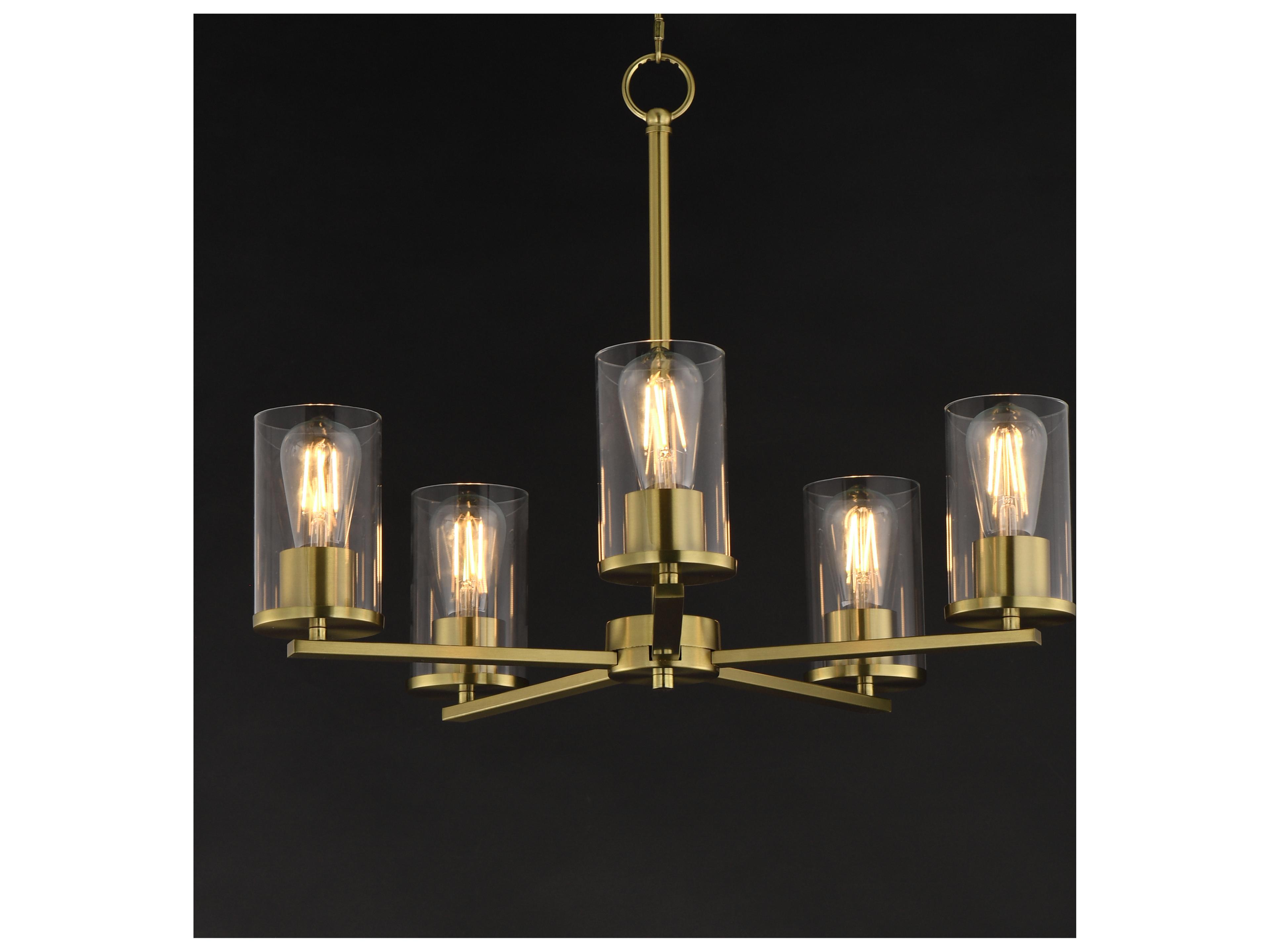 Maxim Lighting Lateral 5- Light Satin Brass Chandelier