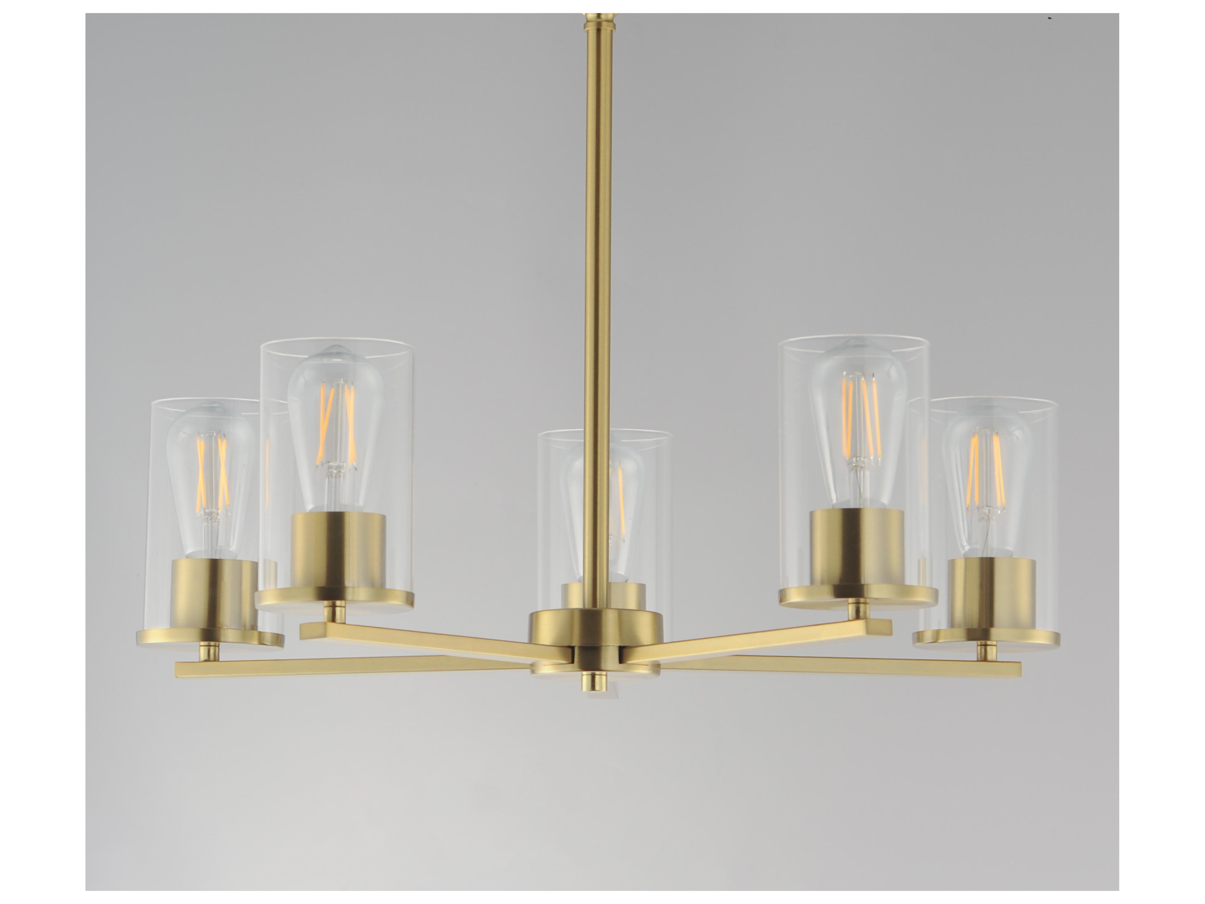 Maxim Lighting Lateral 5- Light Satin Brass Chandelier