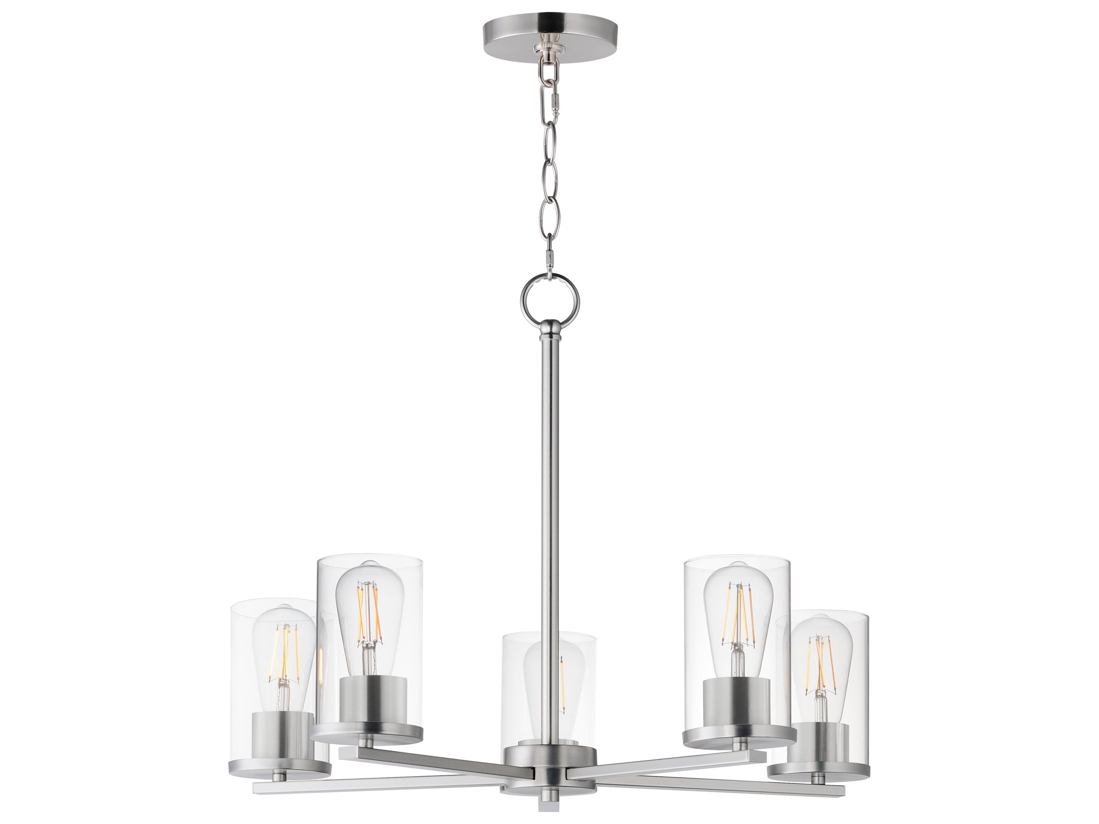Lateral 5- Light Satin Nickel Chandelier