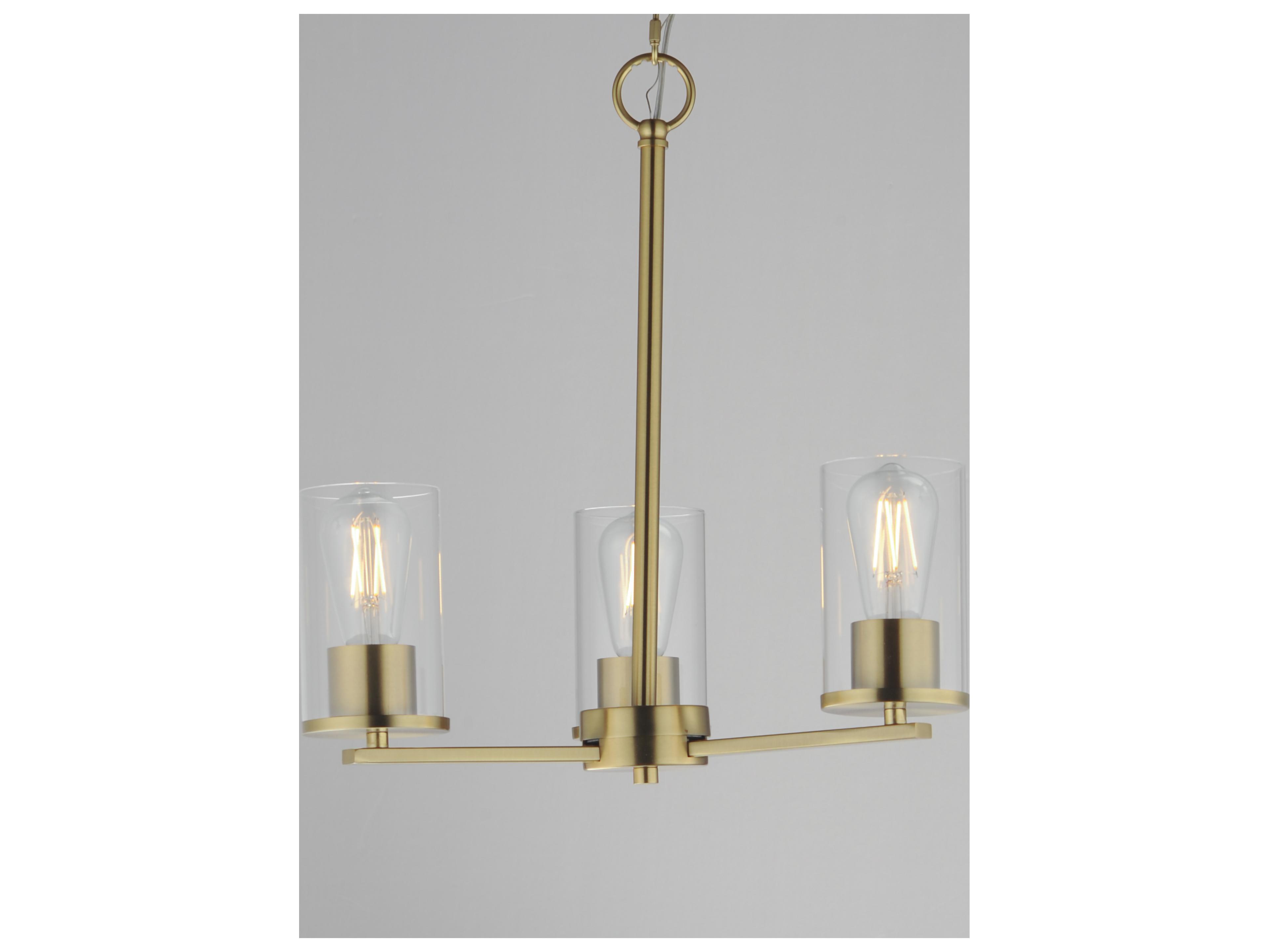 Maxim Lighting Lateral 3- Light Satin Brass Chandelier