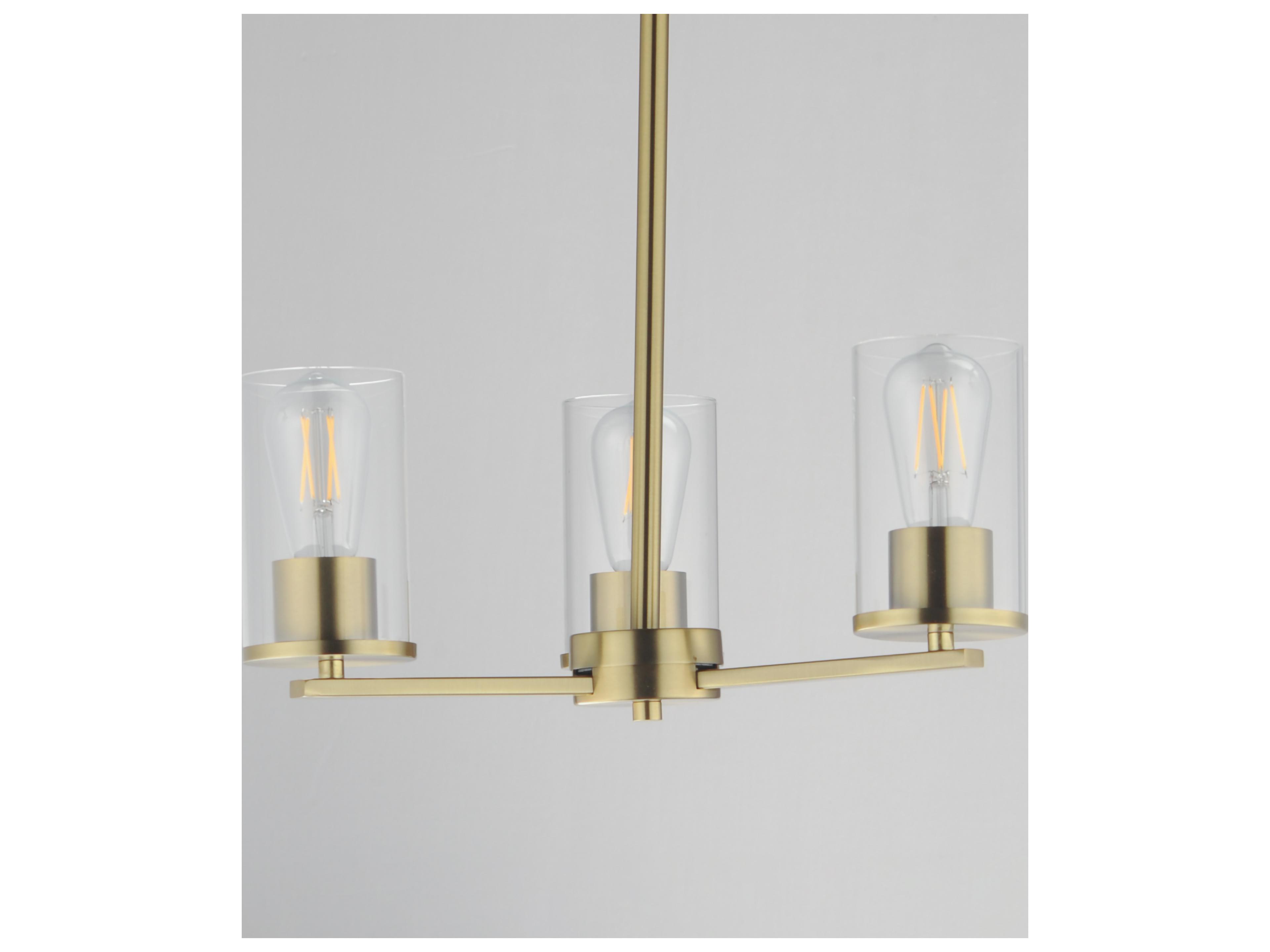 Maxim Lighting Lateral 3- Light Satin Brass Chandelier