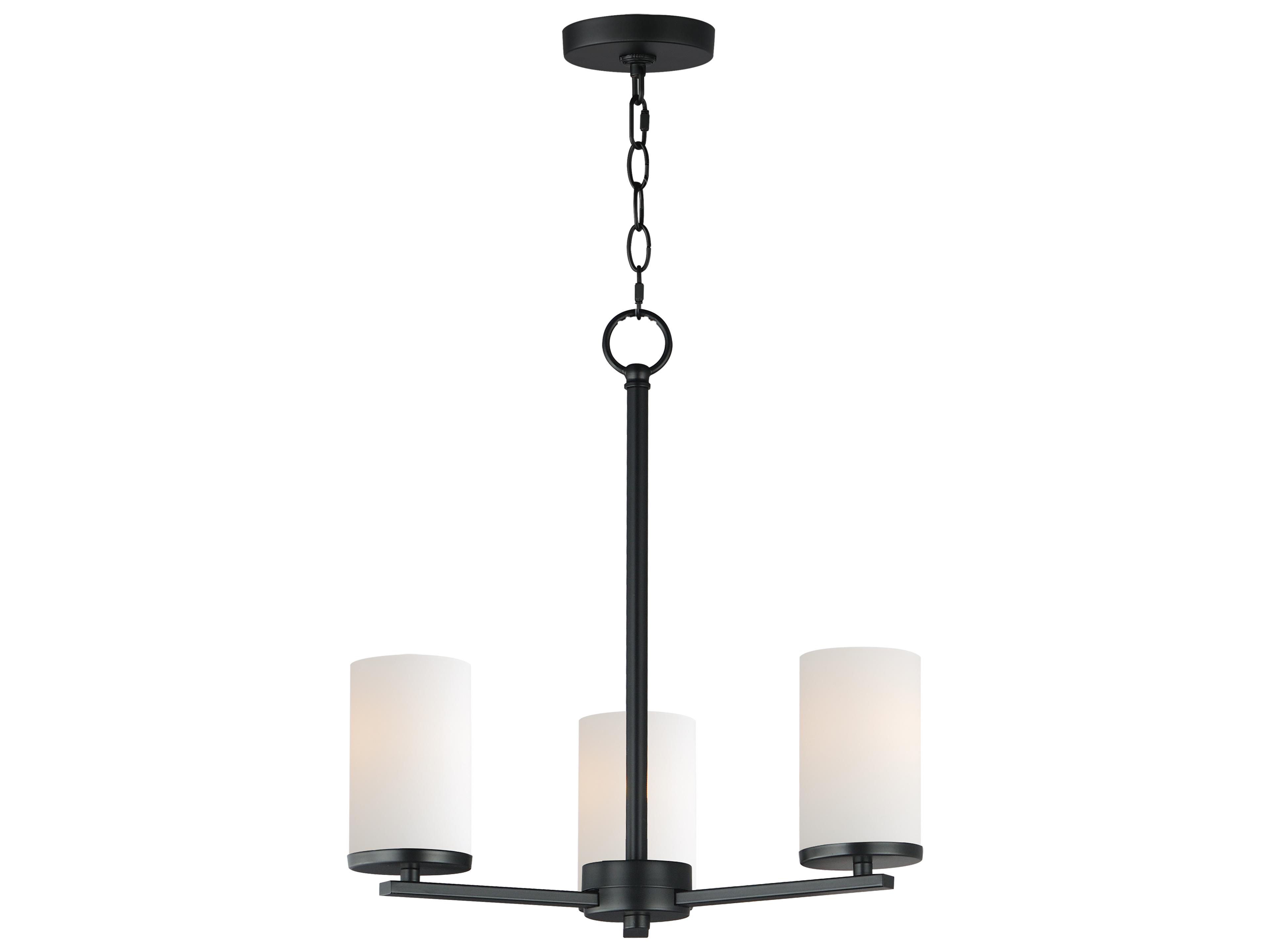 Lateral 3- Light Black Chandelier