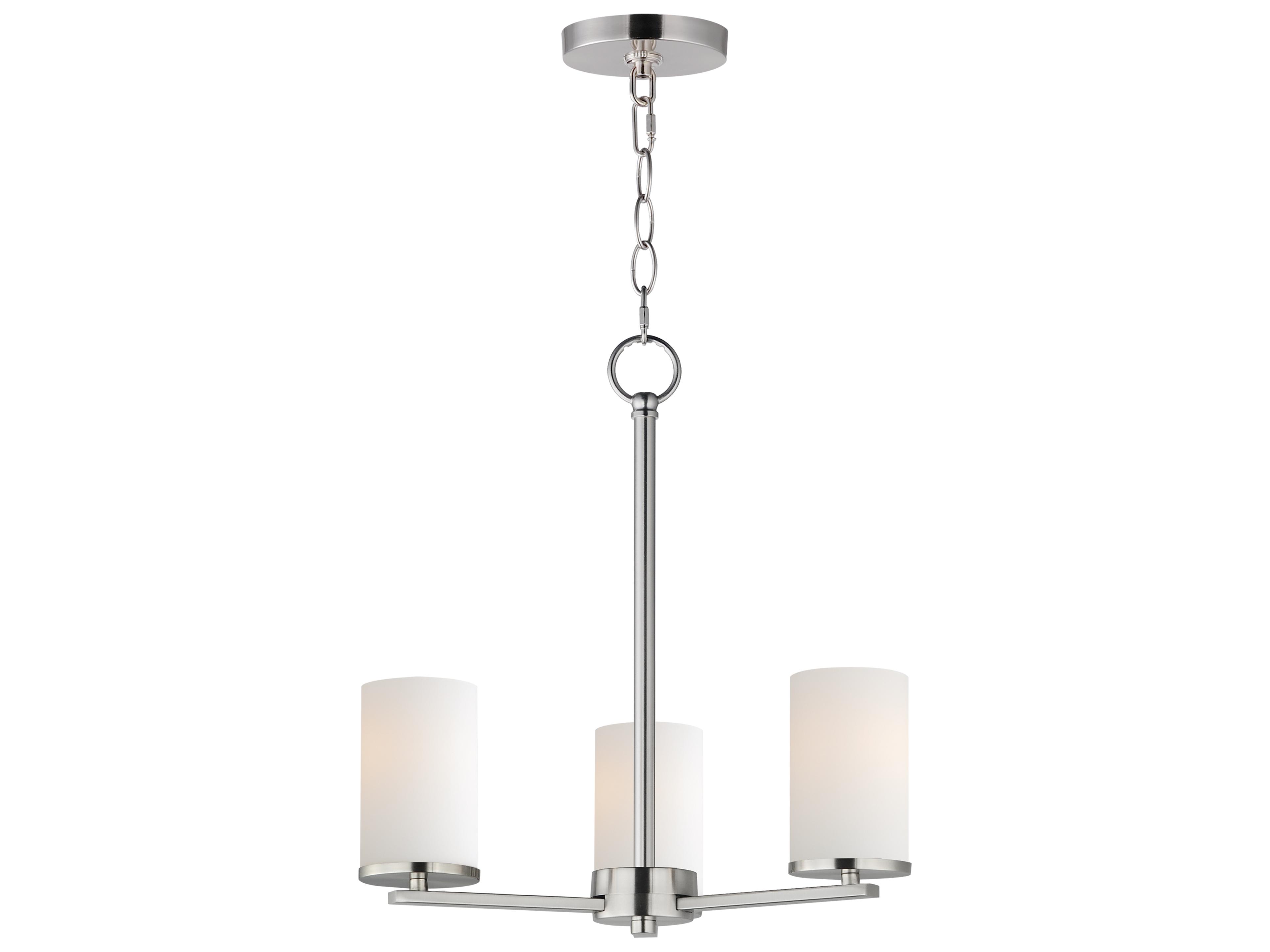 Lateral 3- Light Satin Nickel Chandelier