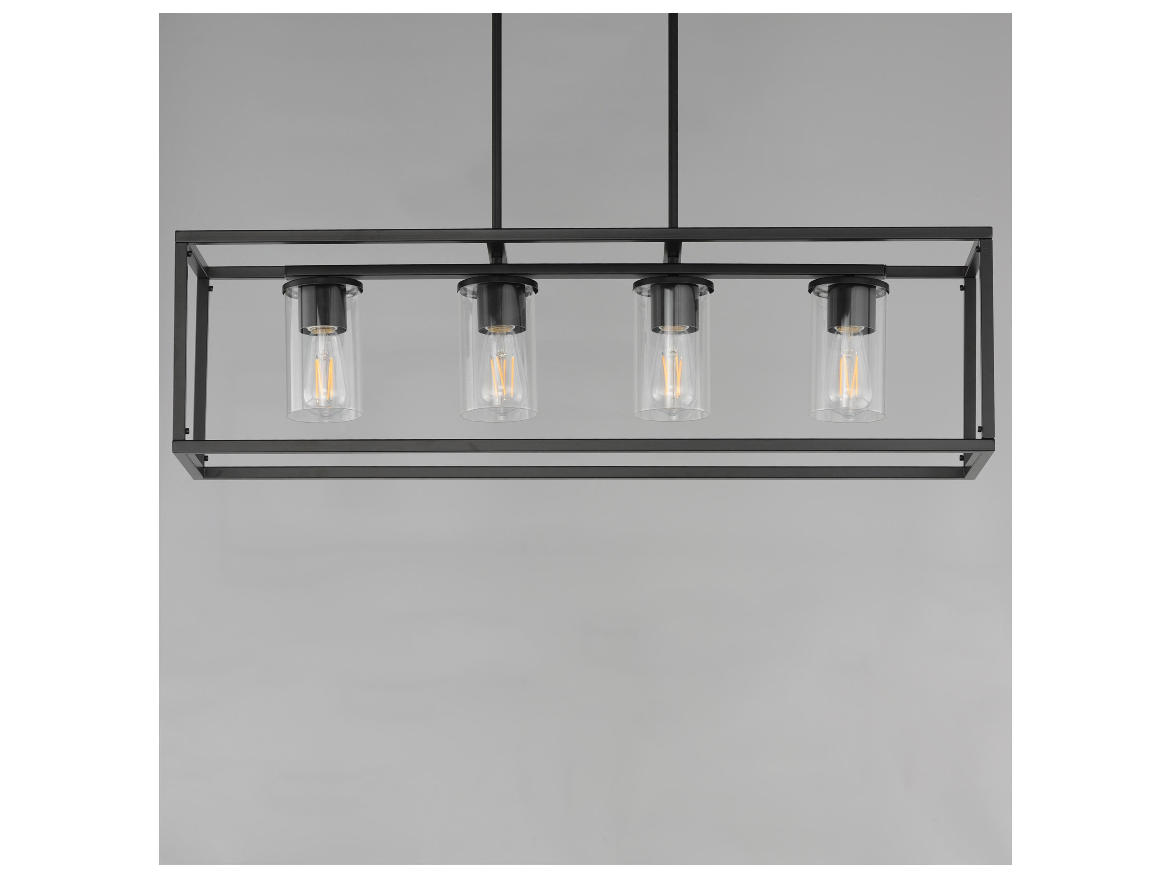 Maxim Lighting Lateral 4- Light Black Linear Island Pendant