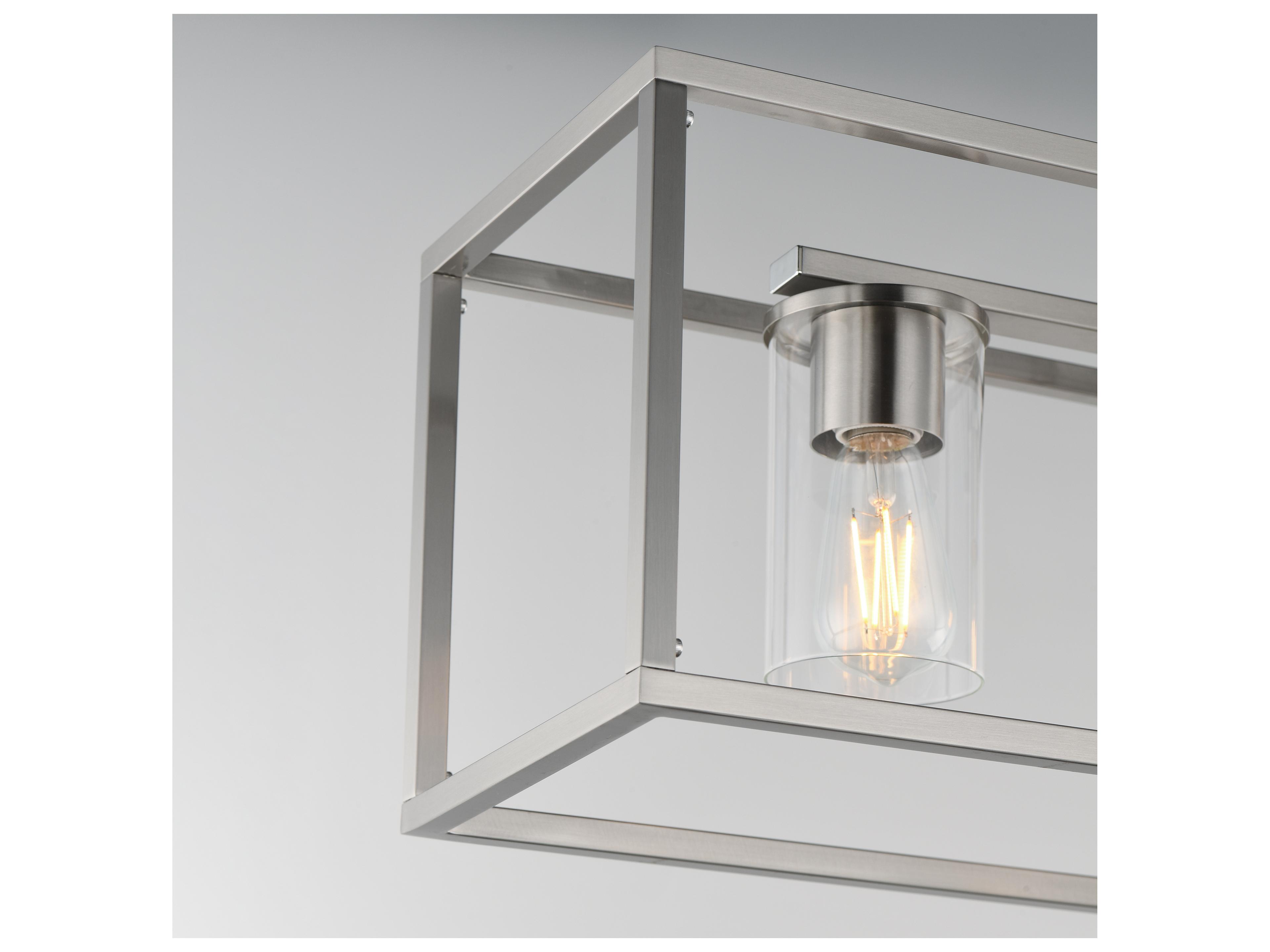 Maxim Lighting Lateral 4- Light Satin Nickel Linear Island Pendant