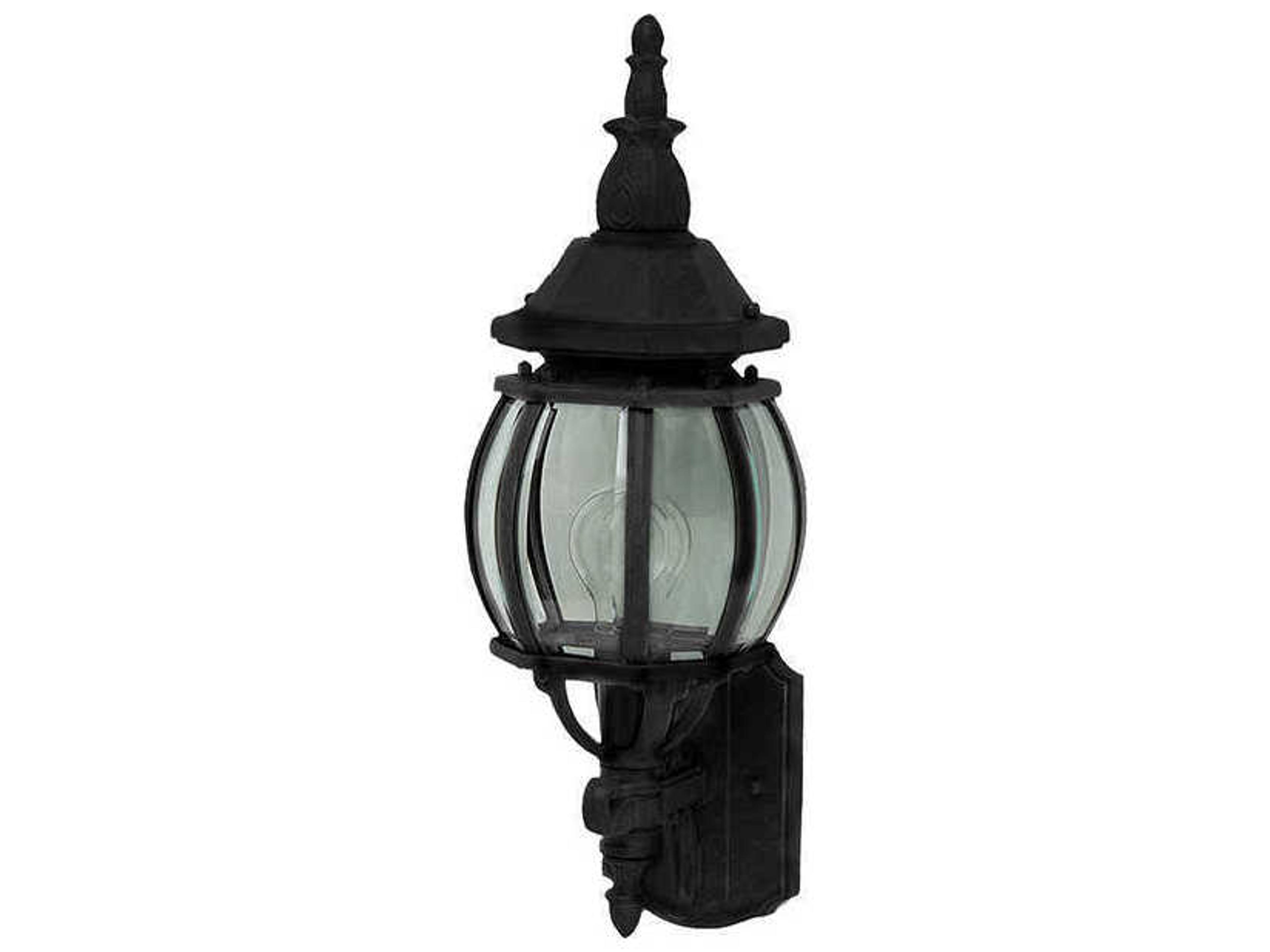 Crown Hill & Clear Glass Outdoor Wall Light