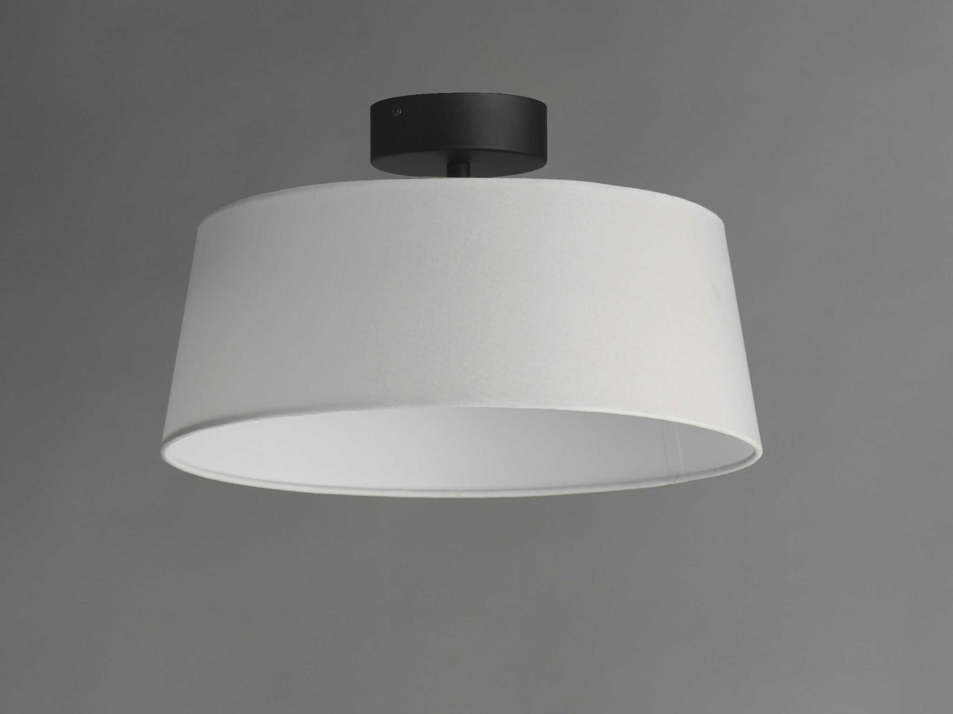 Maxim Lighting Paramount 1-Light Black Drum Round Flush Mount