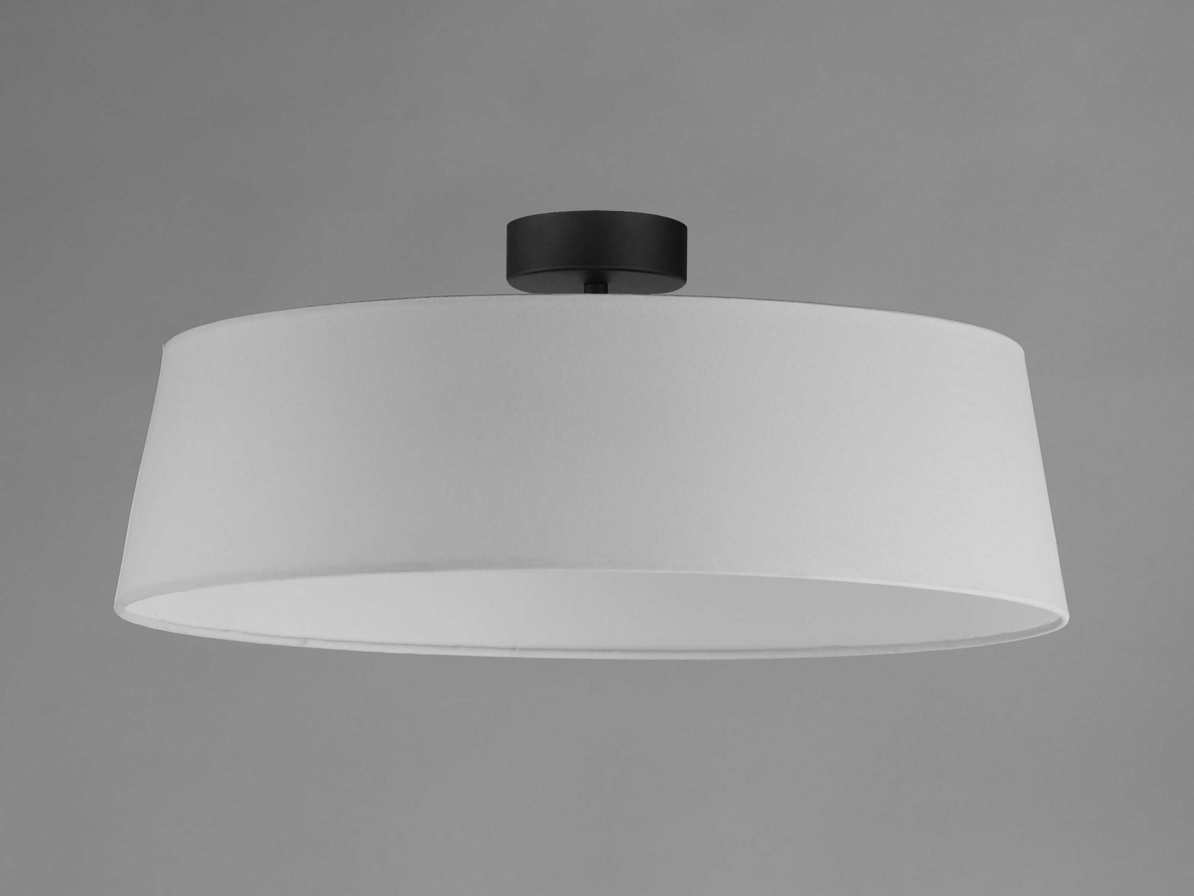 Maxim Lighting Paramount 1-Light Black Drum Round Flush Mount