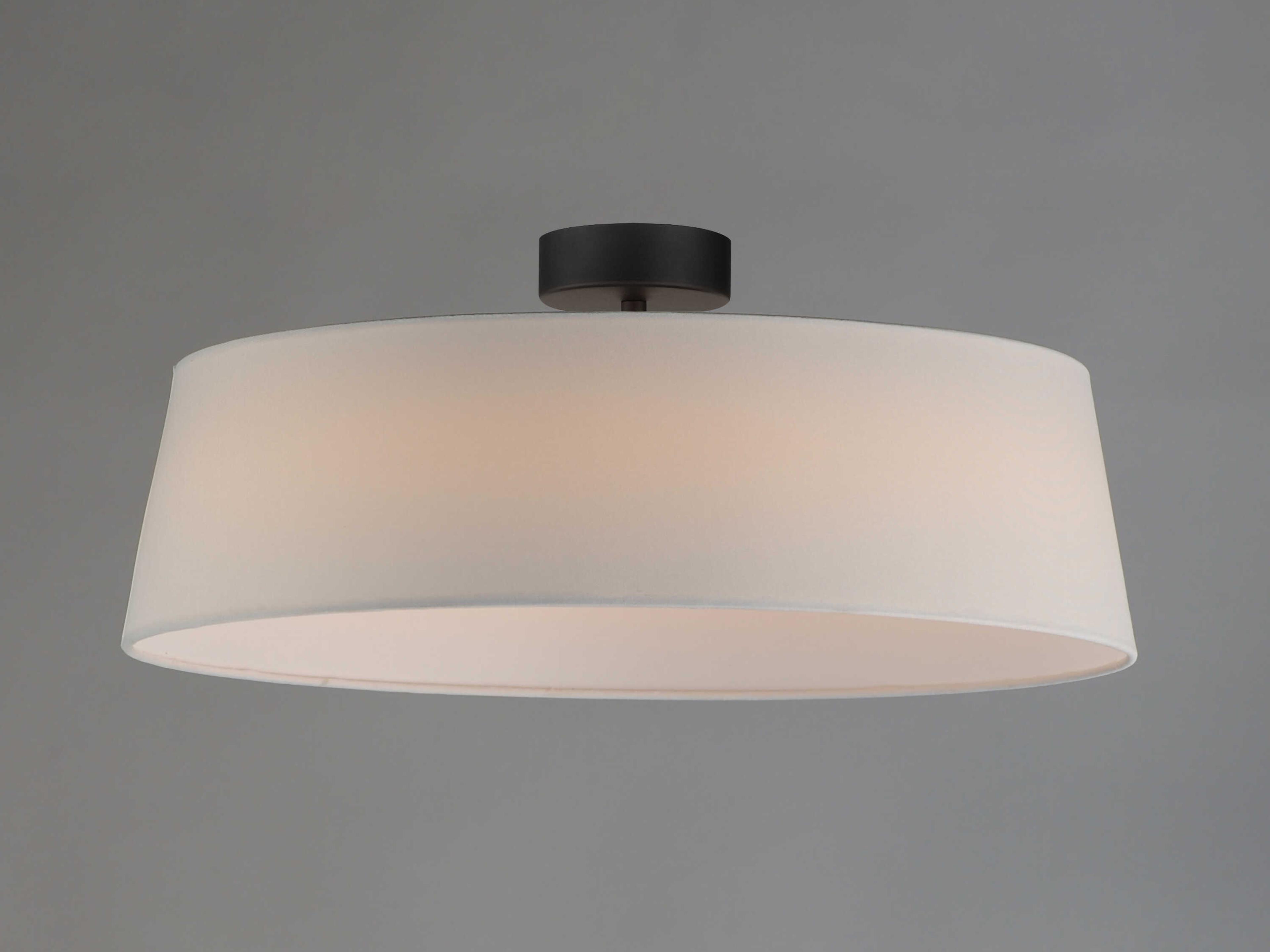 Maxim Lighting Paramount 1-Light Black Drum Round Flush Mount