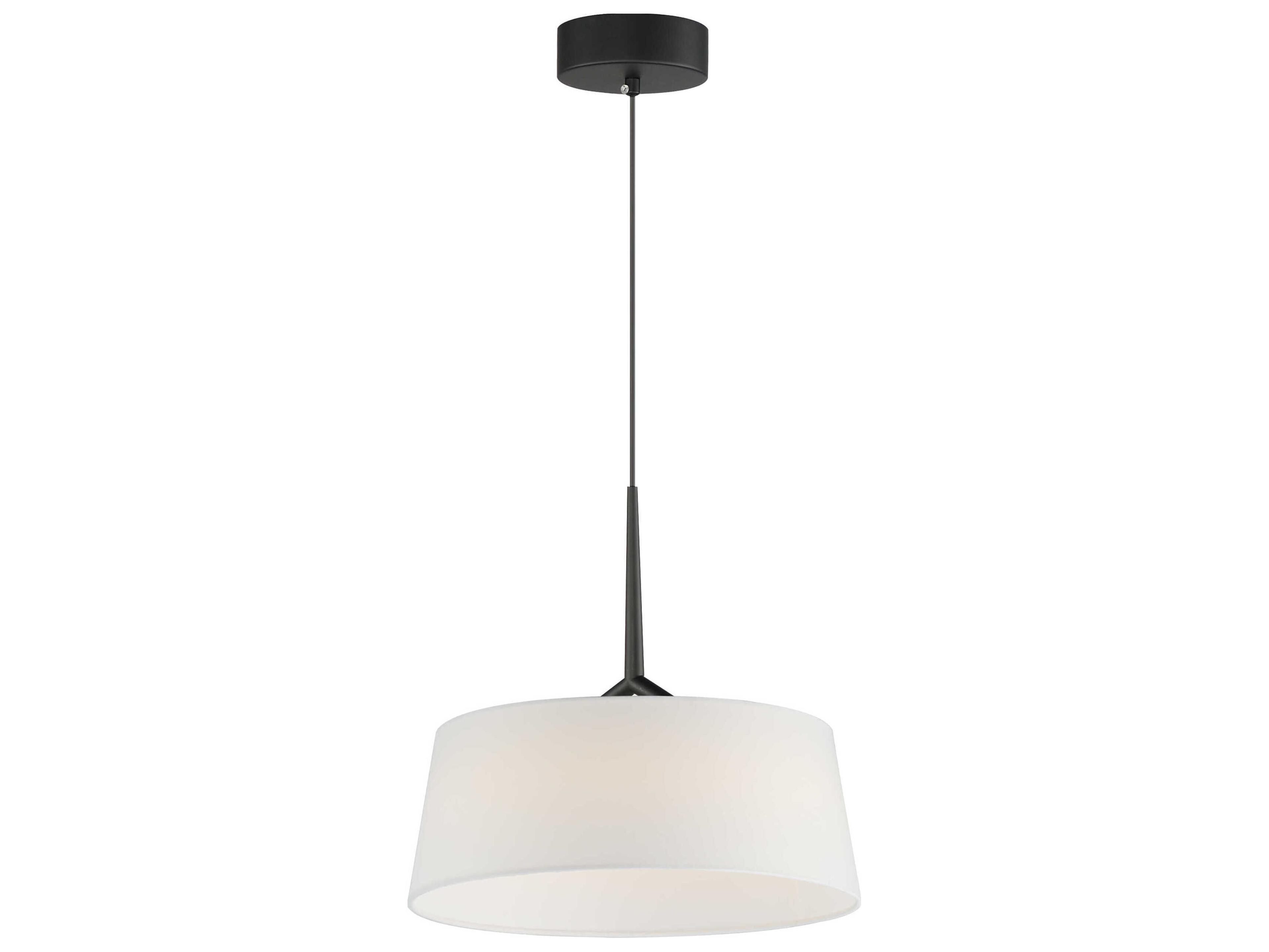 Paramount 1-Light Black Drum Round Pendant
