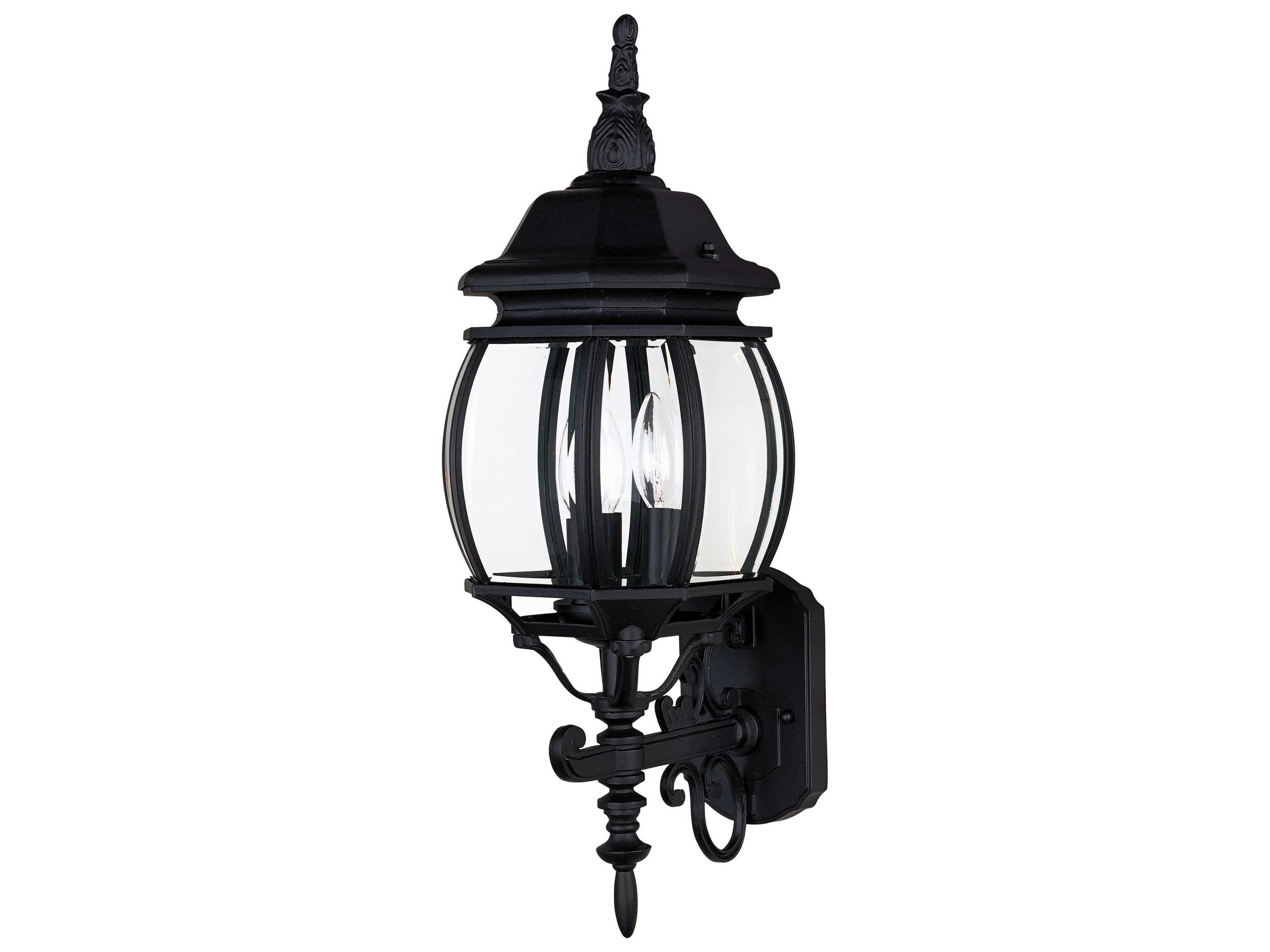 Crown Hill & Clear Glass Outdoor Wall Light