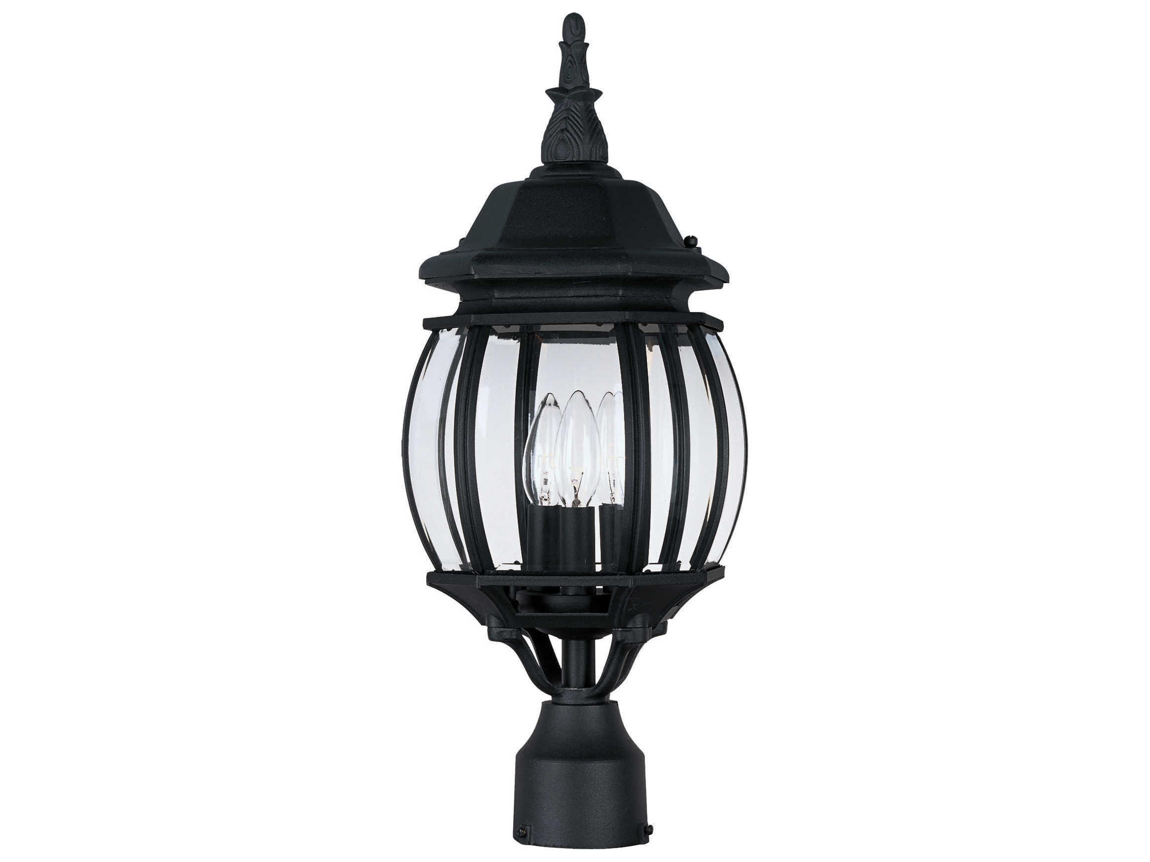 Maxim Lighting Crown Hill & Clear Glass Outdoor Post Light