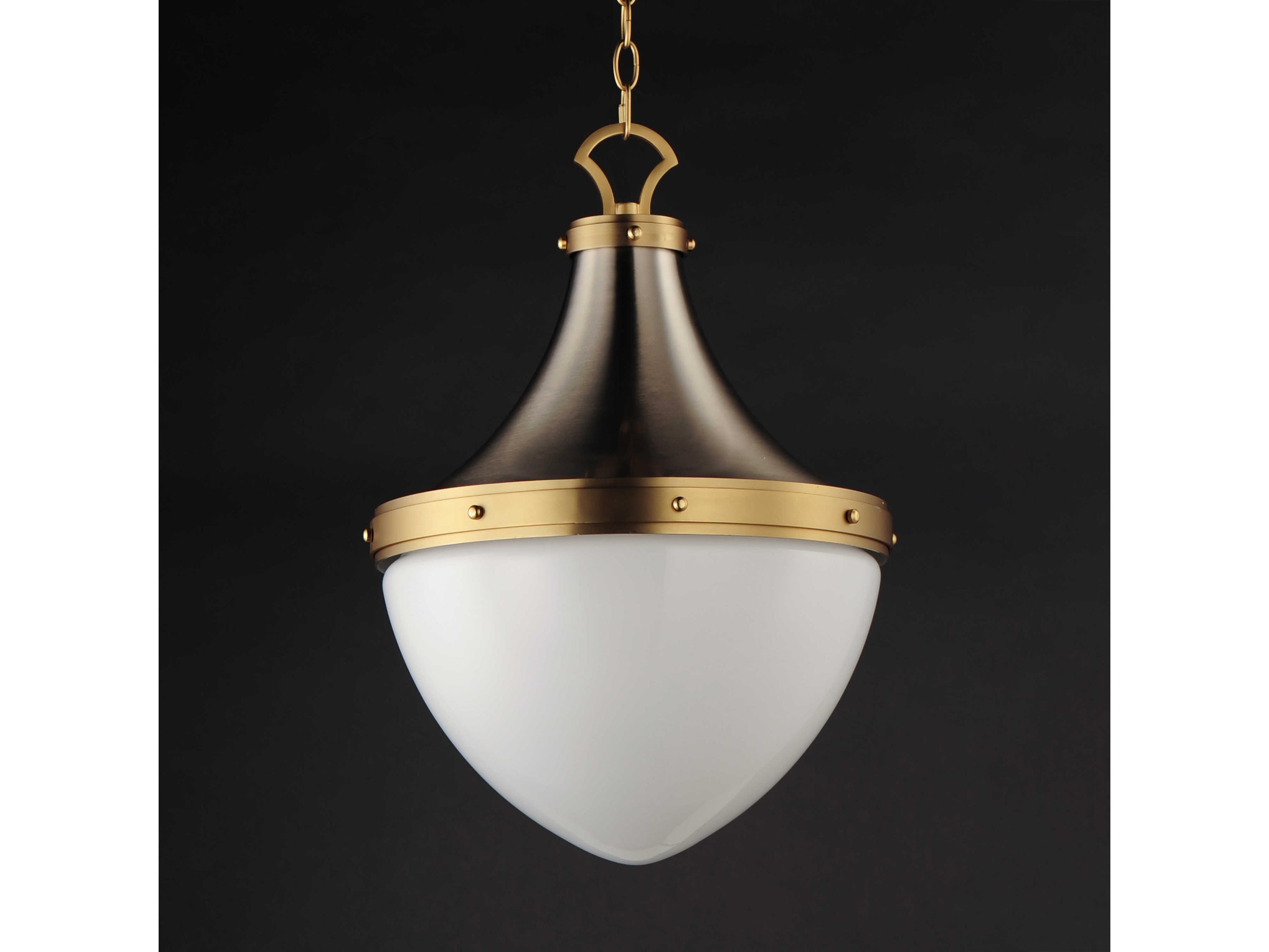 Maxim Lighting Conrad 1-Light Satin Nickel Brass Glass Pendant