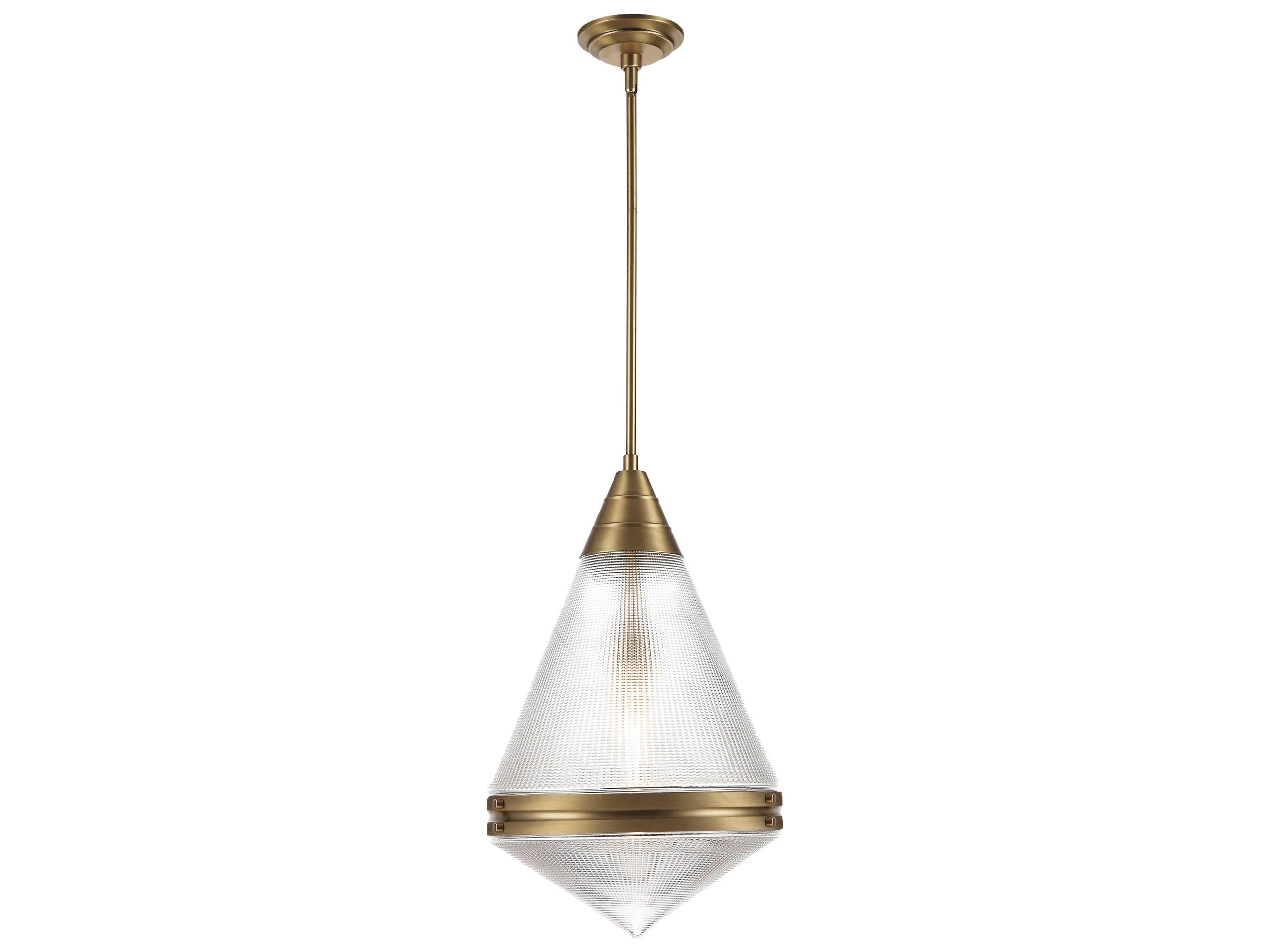 Hargreaves 1-Light Natural Aged Brass Pendant