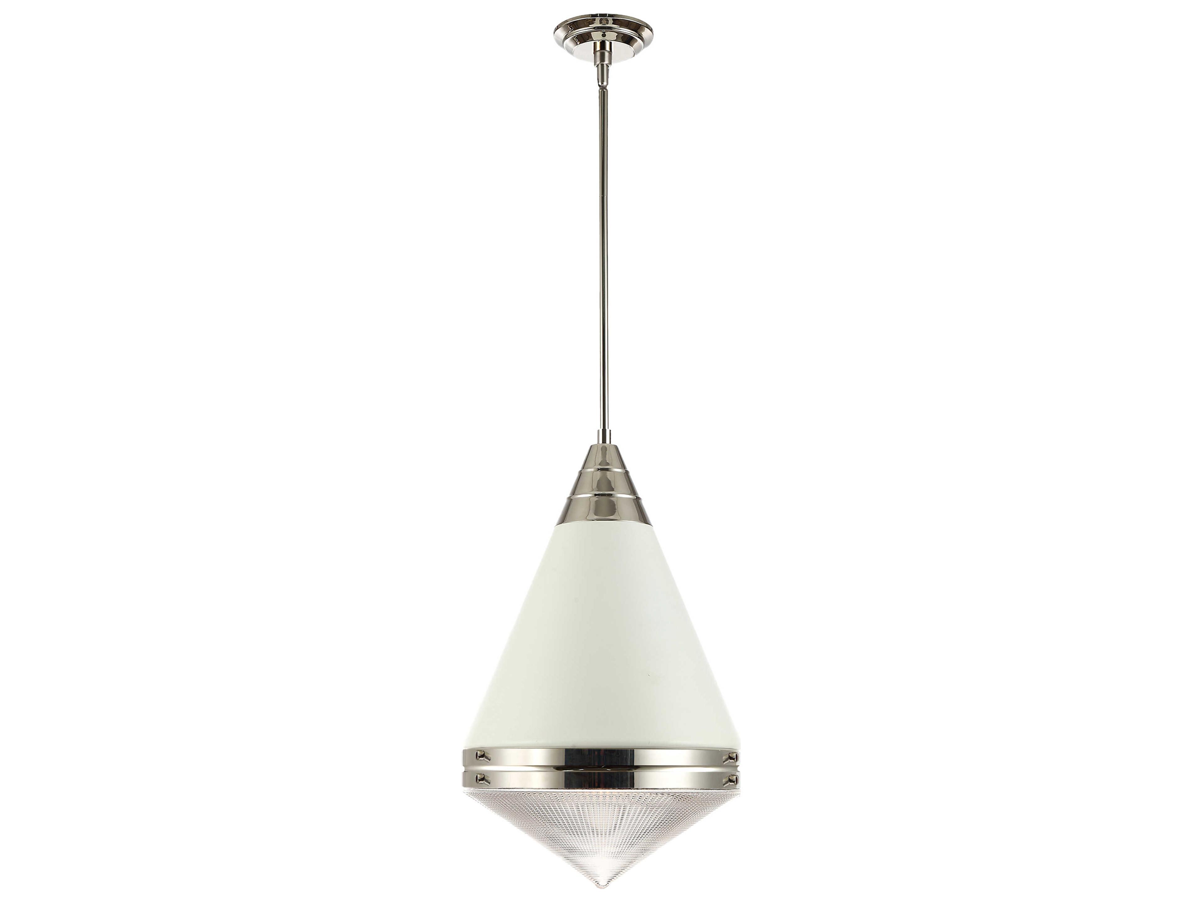 Hargreaves 1-Light White Polished Nickel Pendant