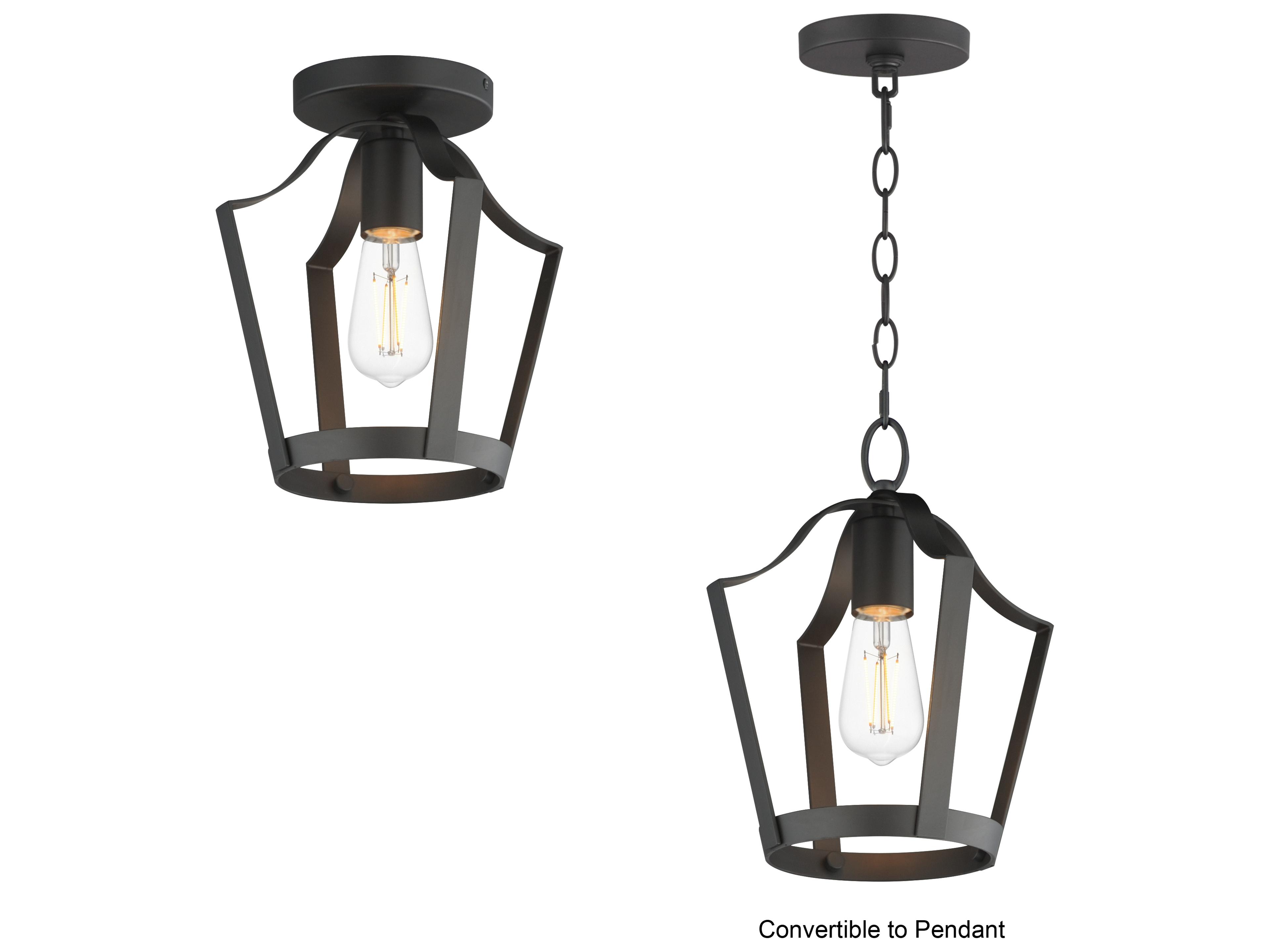 Maxim Lighting Arden 1- Light Black Lantern Mini Pendant