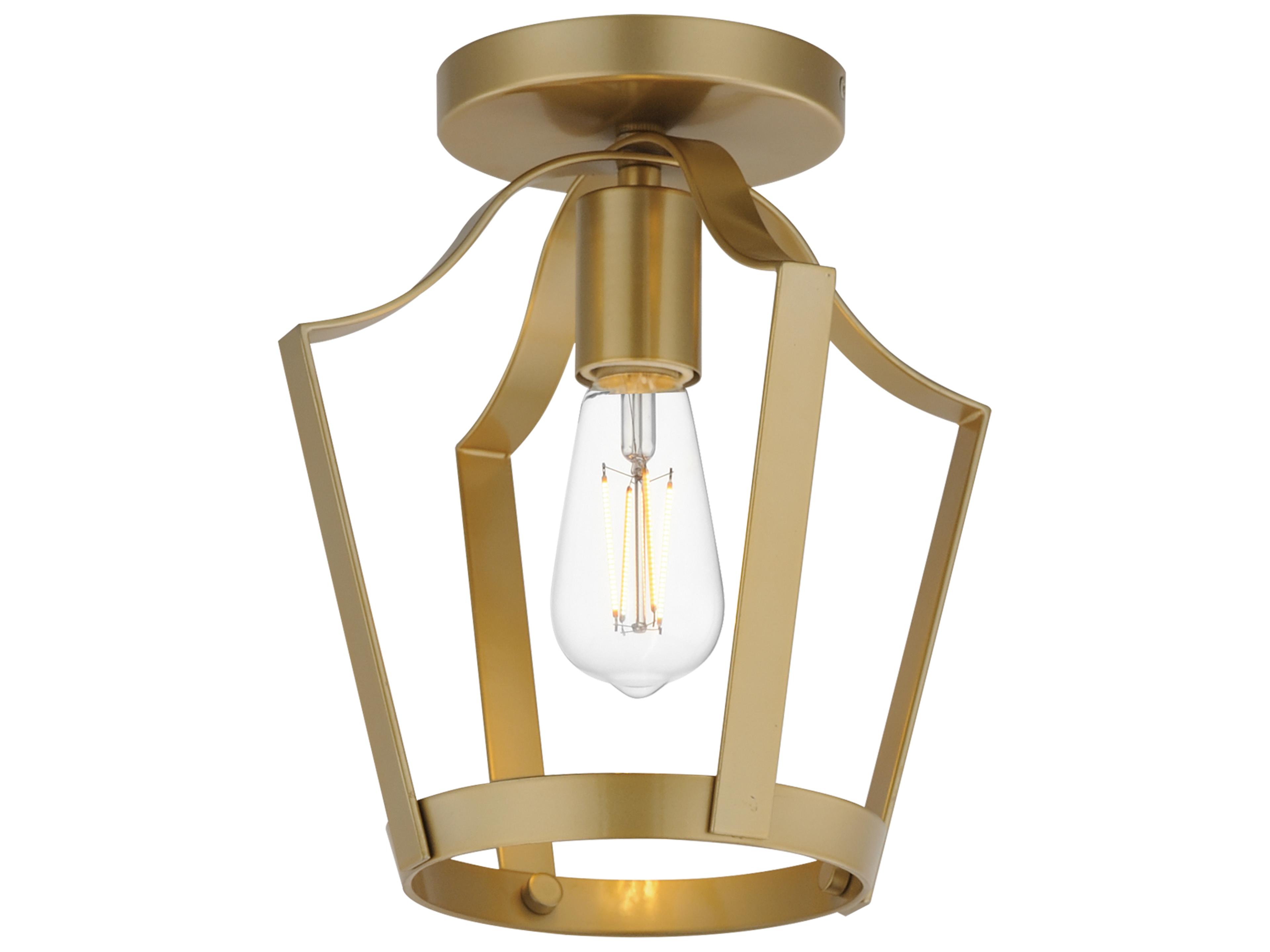 Arden 1- Light Natural Aged Brass Lantern Mini Pendant