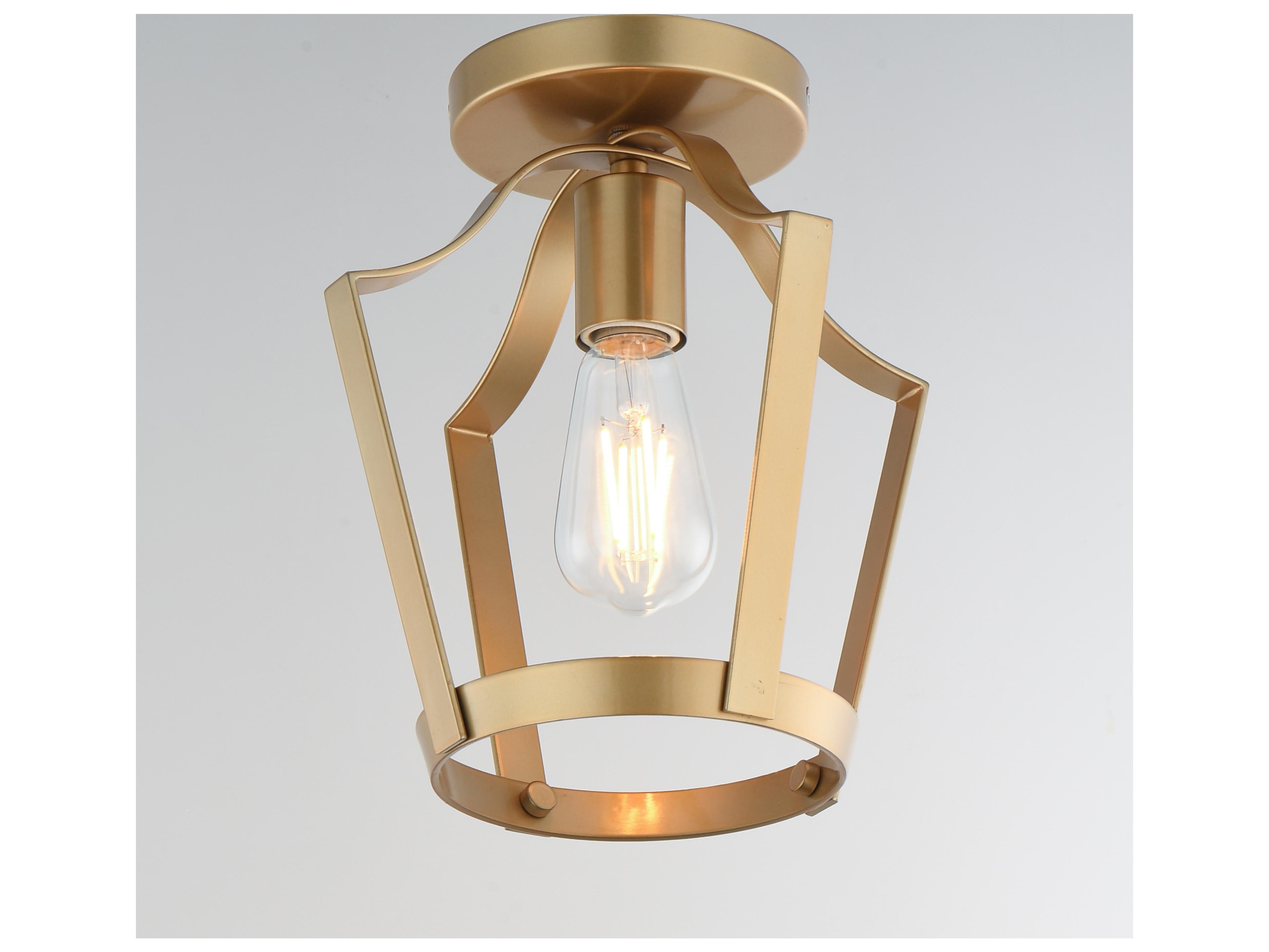 Maxim Lighting Arden 1- Light Natural Aged Brass Lantern Mini Pendant