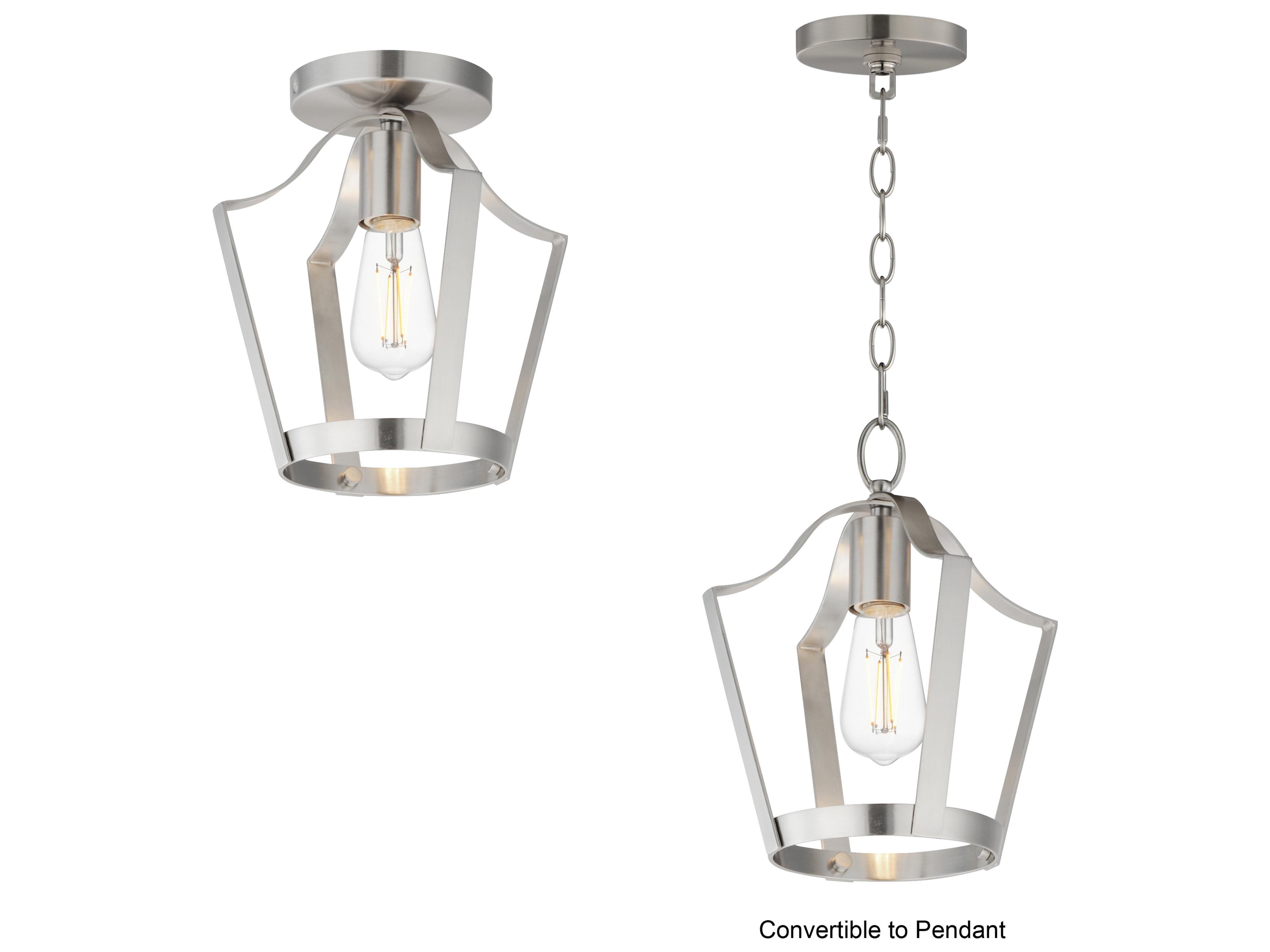 Maxim Lighting Arden 1- Light Satin Nickel Lantern Mini Pendant