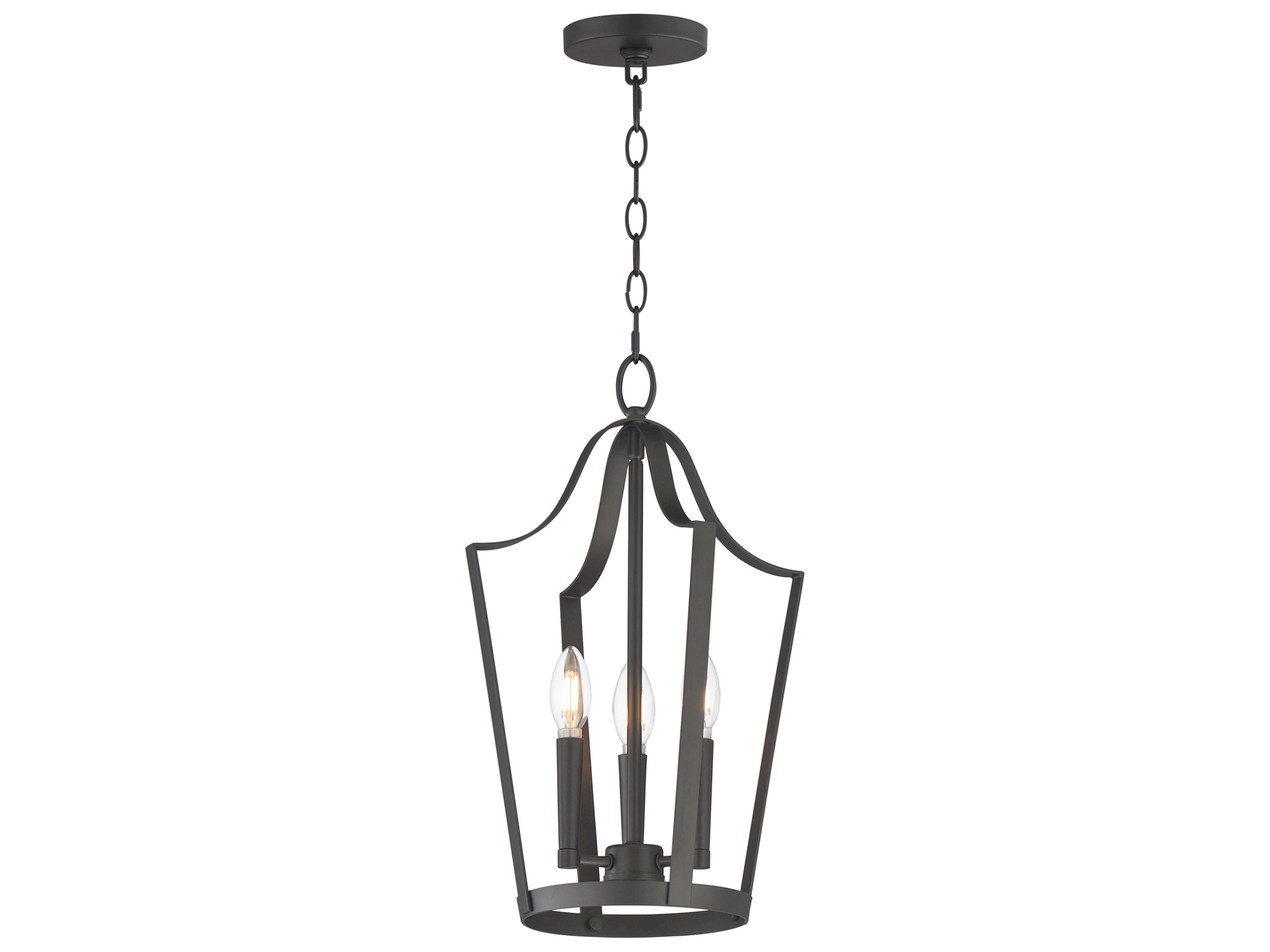 Arden 3- Light Black Lantern Pendant