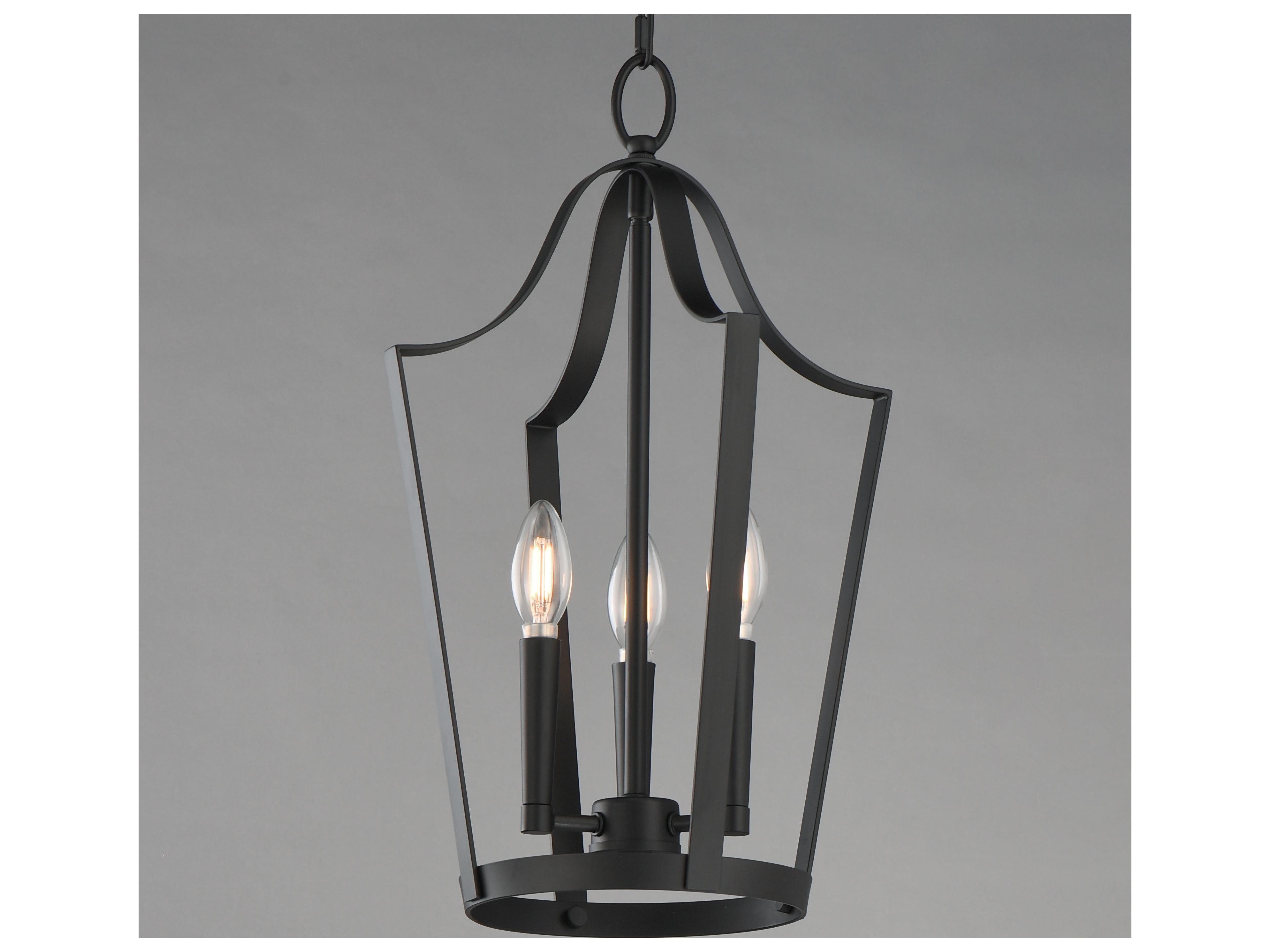 Maxim Lighting Arden 3- Light Black Lantern Pendant