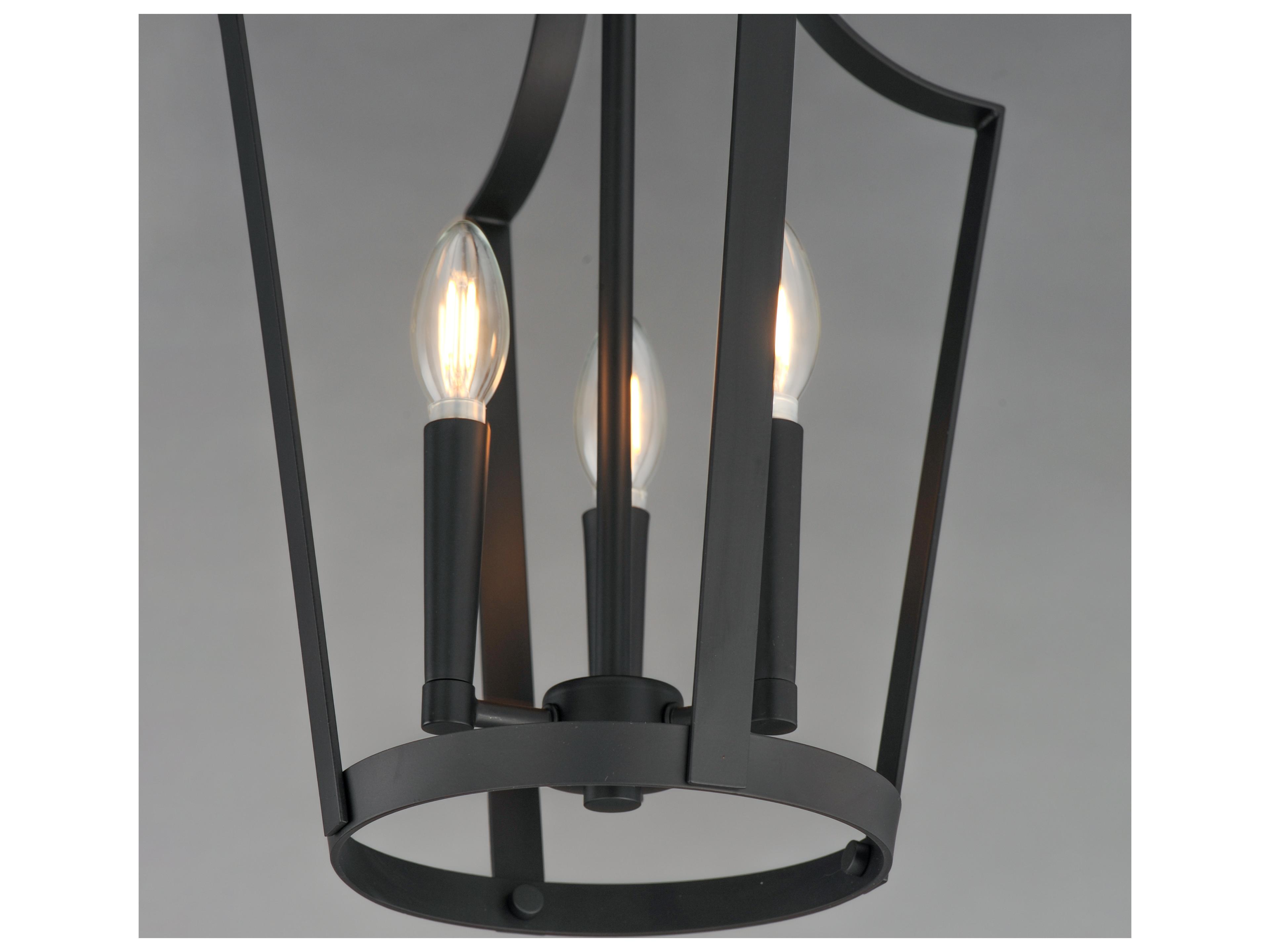 Maxim Lighting Arden 3- Light Black Lantern Pendant