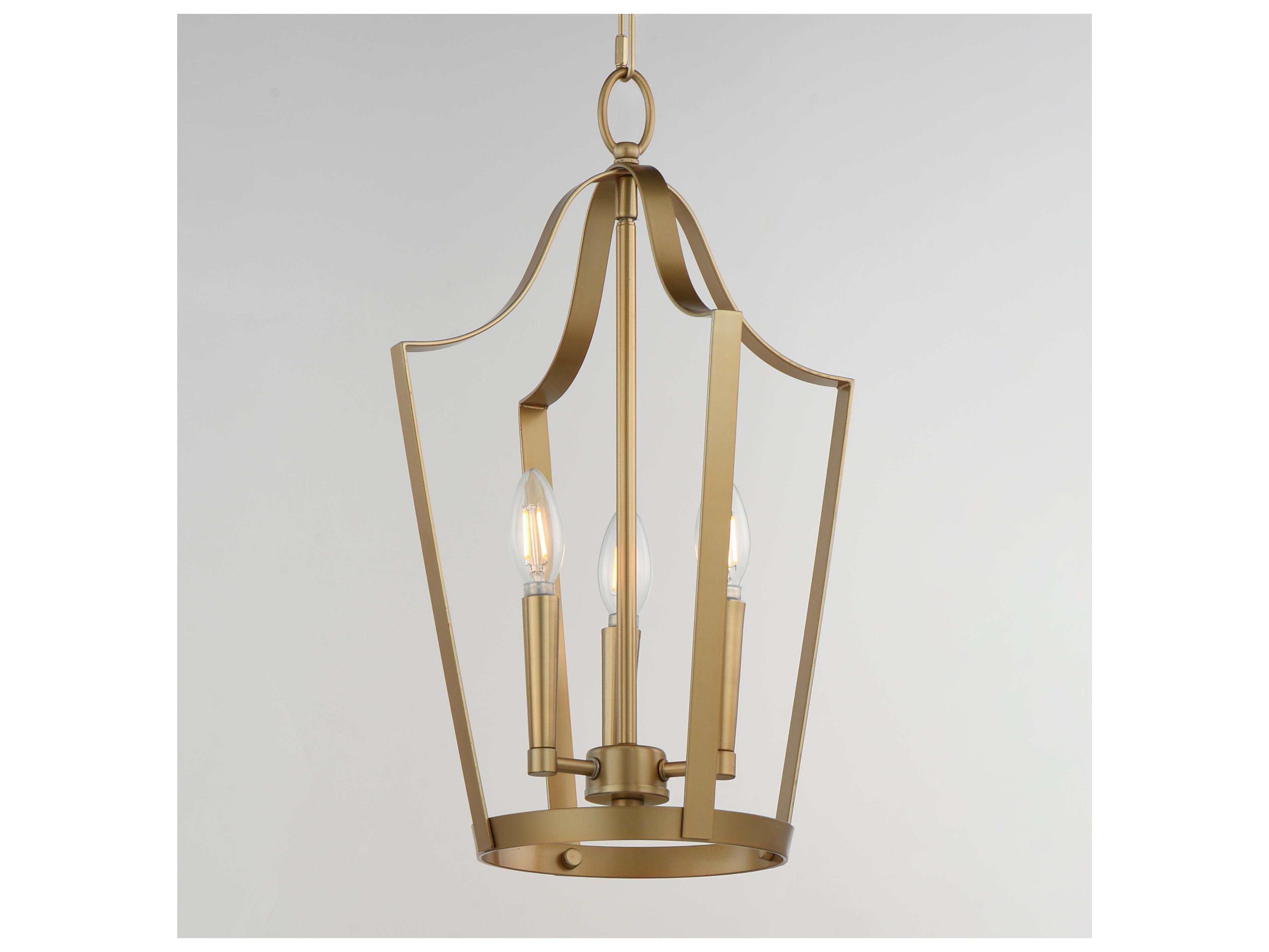 Maxim Lighting Arden 3- Light Natural Aged Brass Lantern Pendant