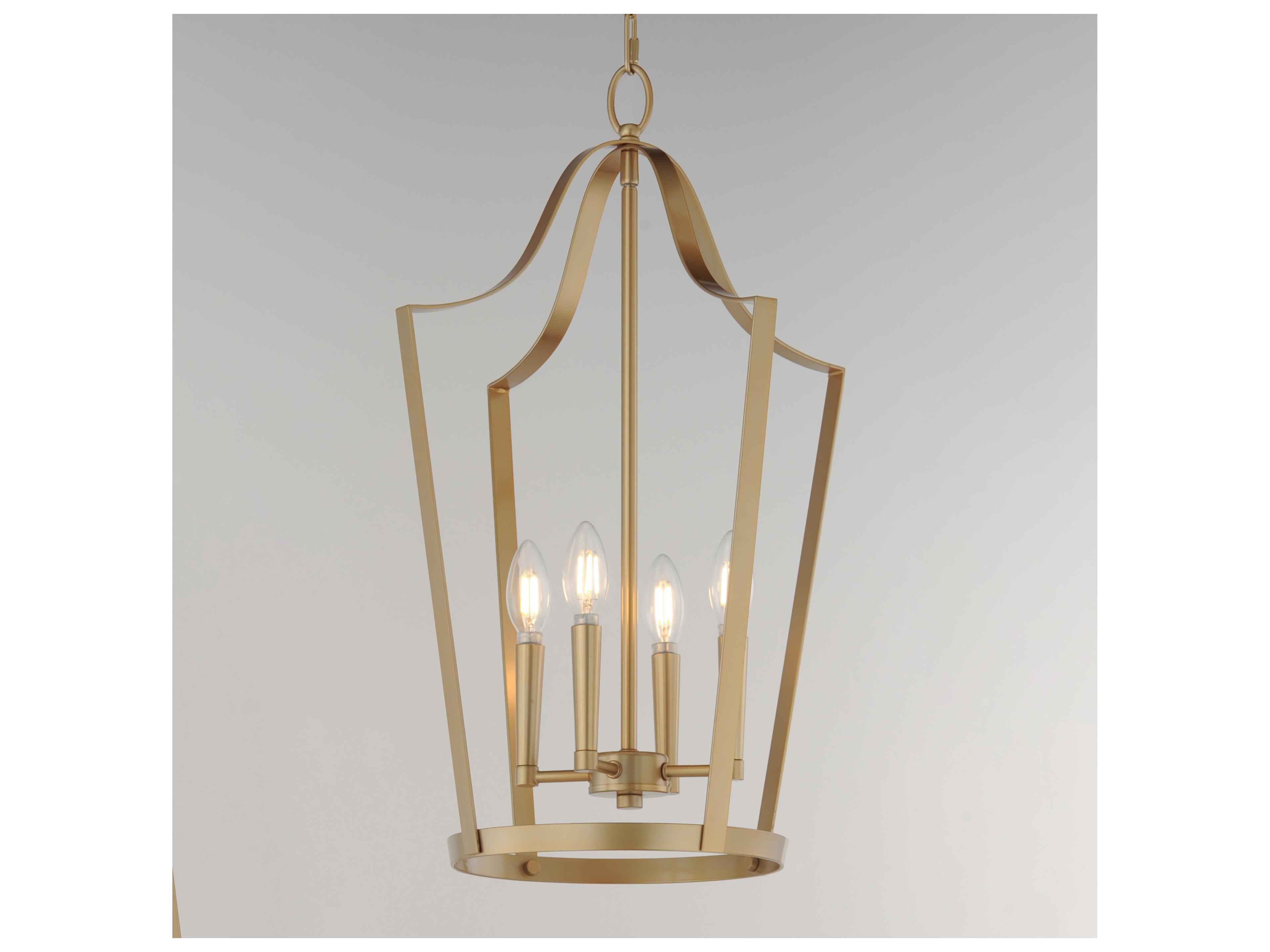 Maxim Lighting Arden 4- Light Natural Aged Brass Lantern Pendant